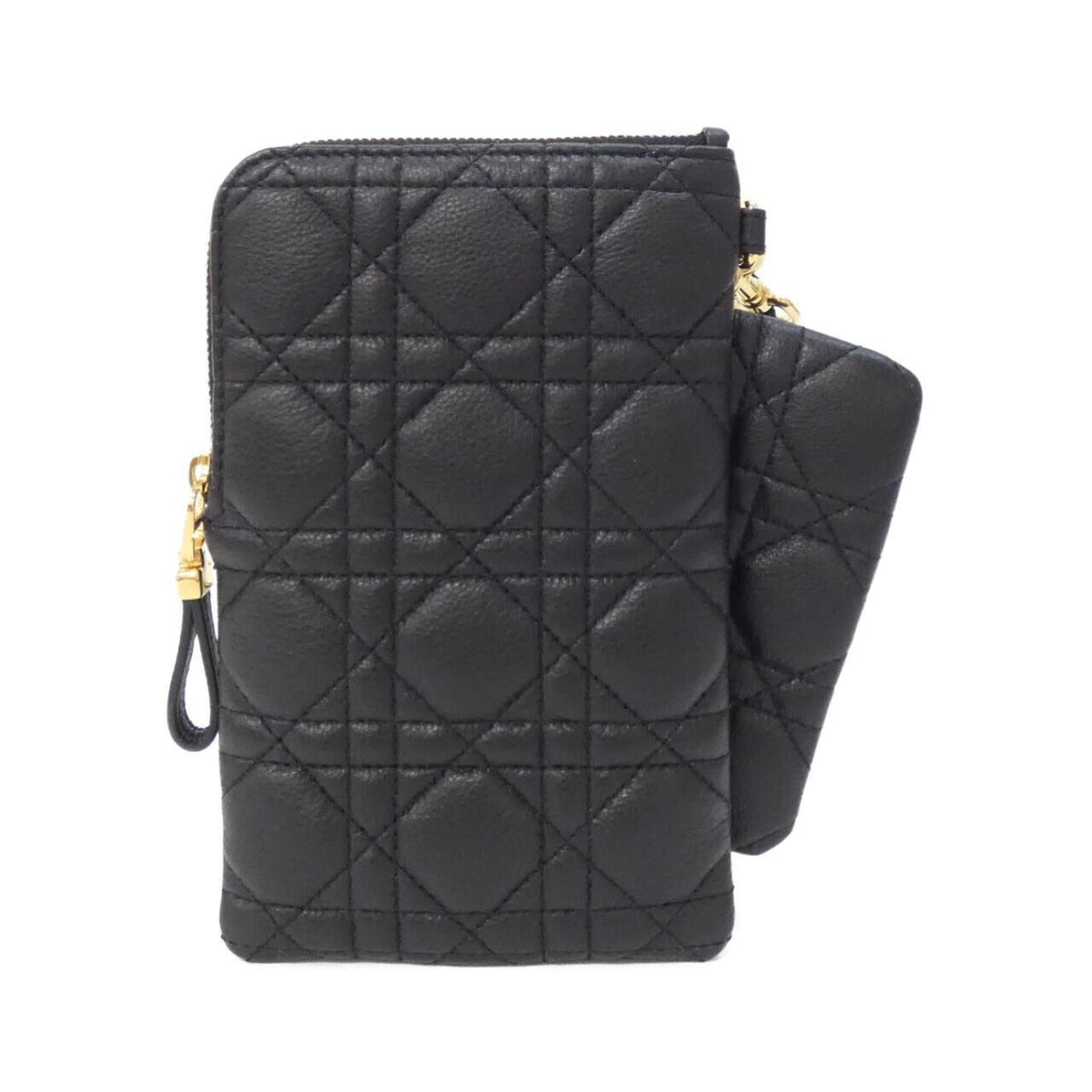 Christian Dior Black Leather Handbag Pouch (Pre-Owned)