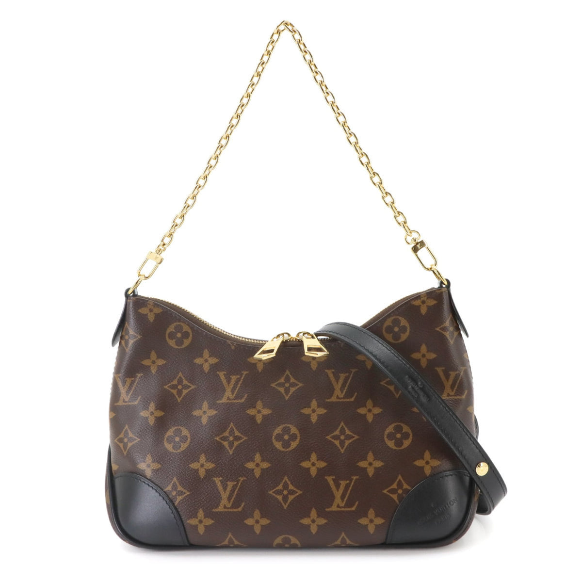Louis Vuitton Monogram Noir Monogram Canvas Leather Handbag Shoulder Bag (Pre-Owned)