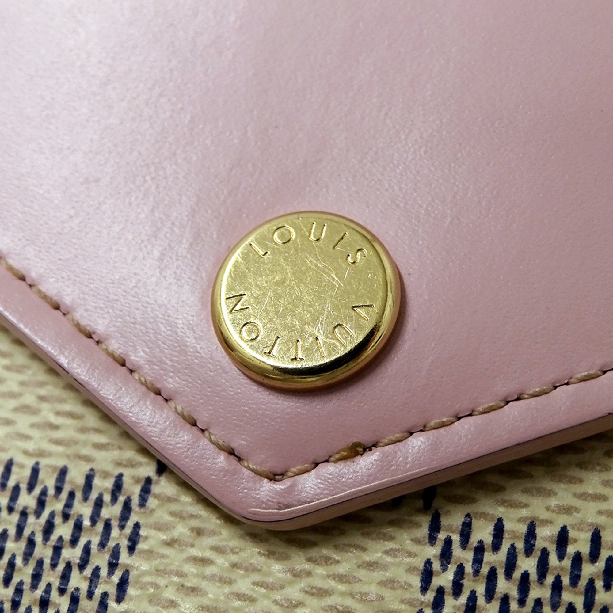 Louis Vuitton Ivory Rose Ballerine Damier Azur Wallet (Tri-Fold) (Pre-Owned)