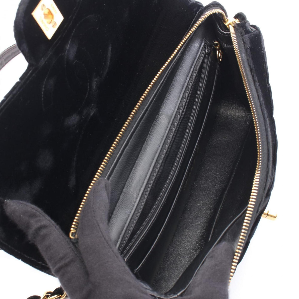Chanel Black Fabric Backpack Handbag (Pre-Owned)
