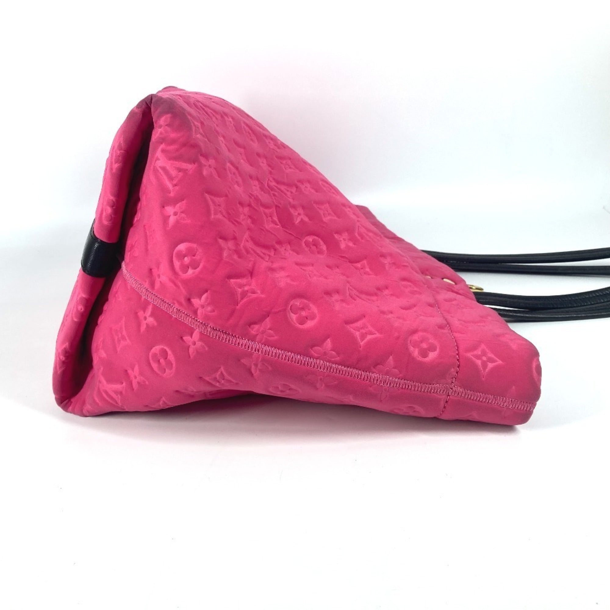 Louis Vuitton Black Pink Microfiber Shoulder Bag Tote Bag (Pre-Owned)