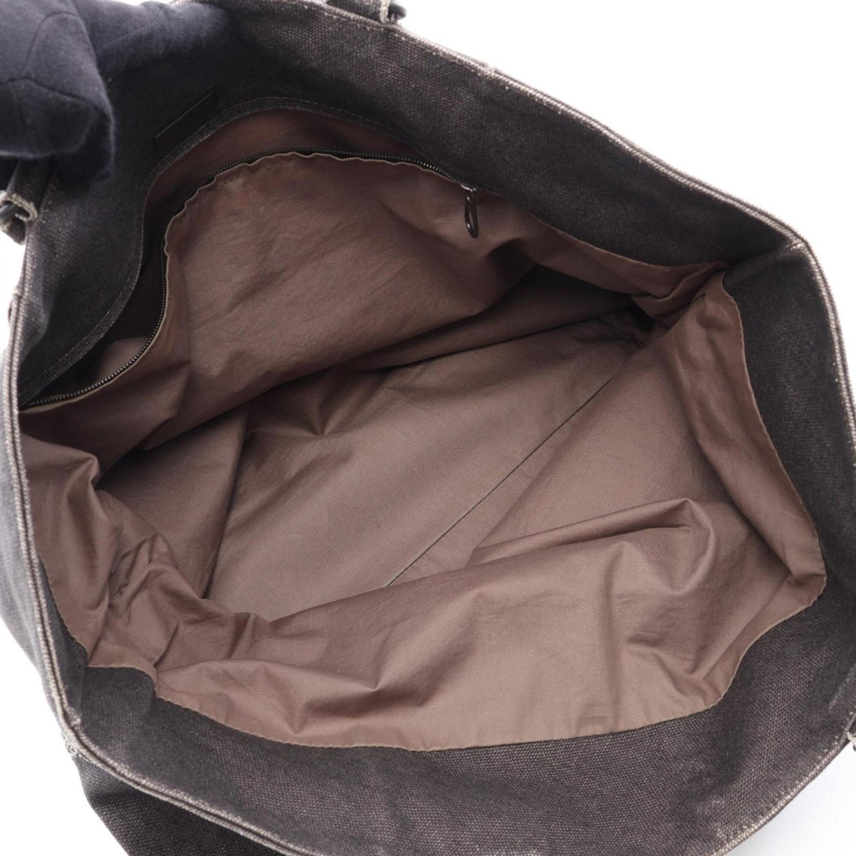 Bottega Veneta Gray Canvas Handbag Tote Bag (Pre-Owned)