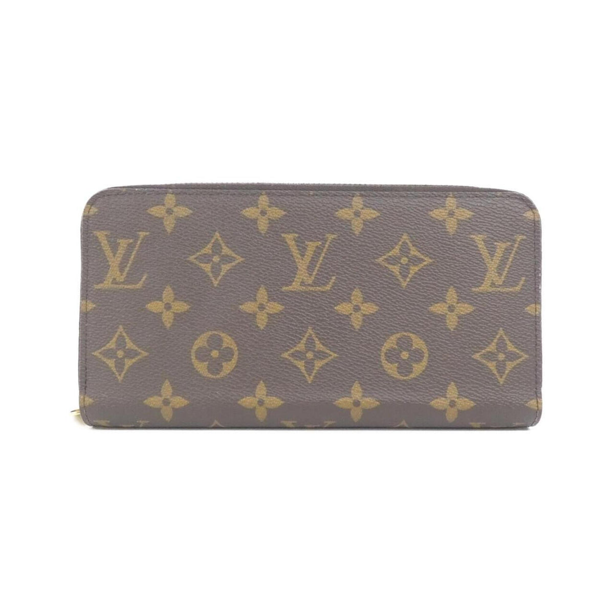 Louis Vuitton Fuchsia Marron Coated Canvas Long Wallet (Bi-Fold) (Pre-Owned)
