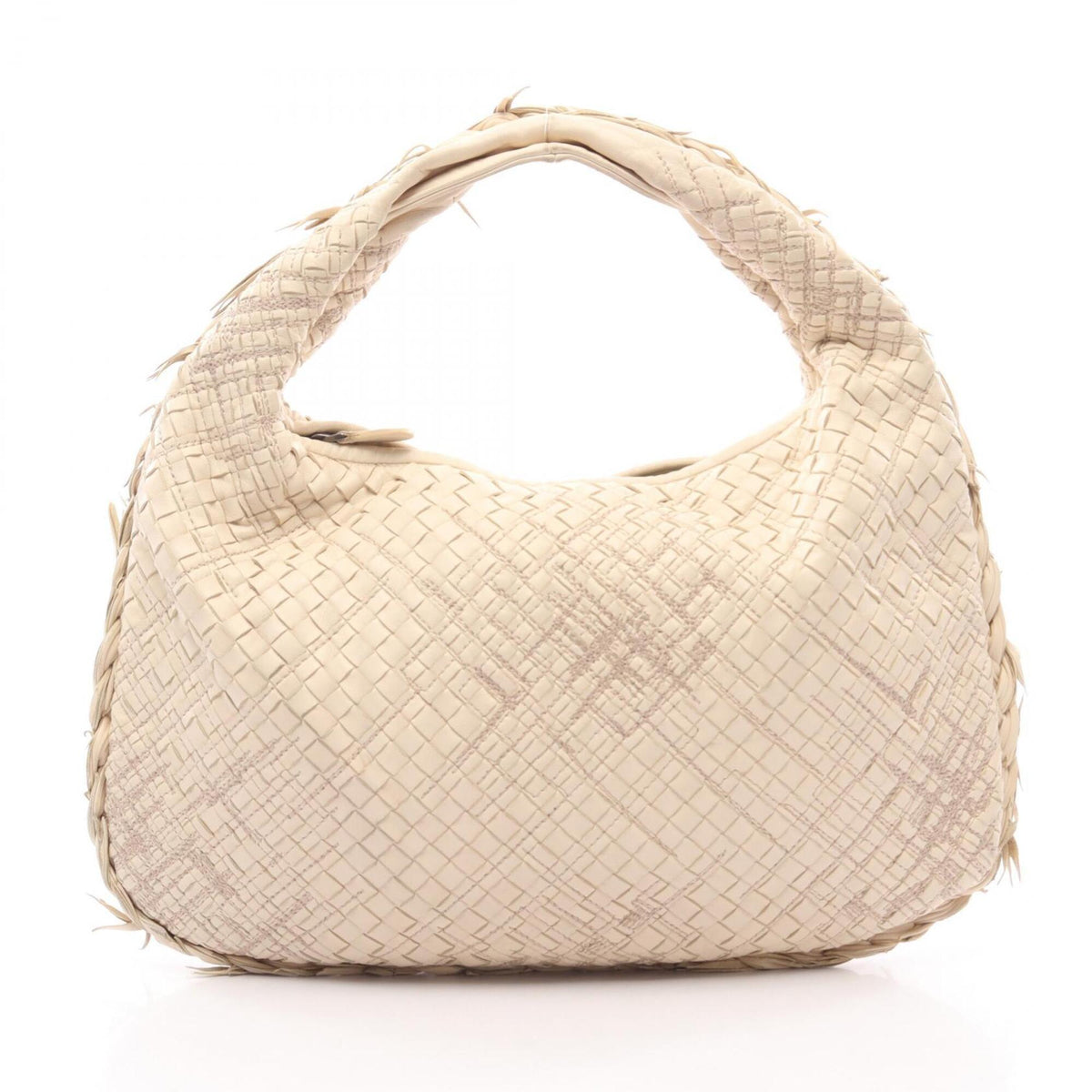 Bottega Veneta Ivory Intrecciato Handbag (Pre-Owned)