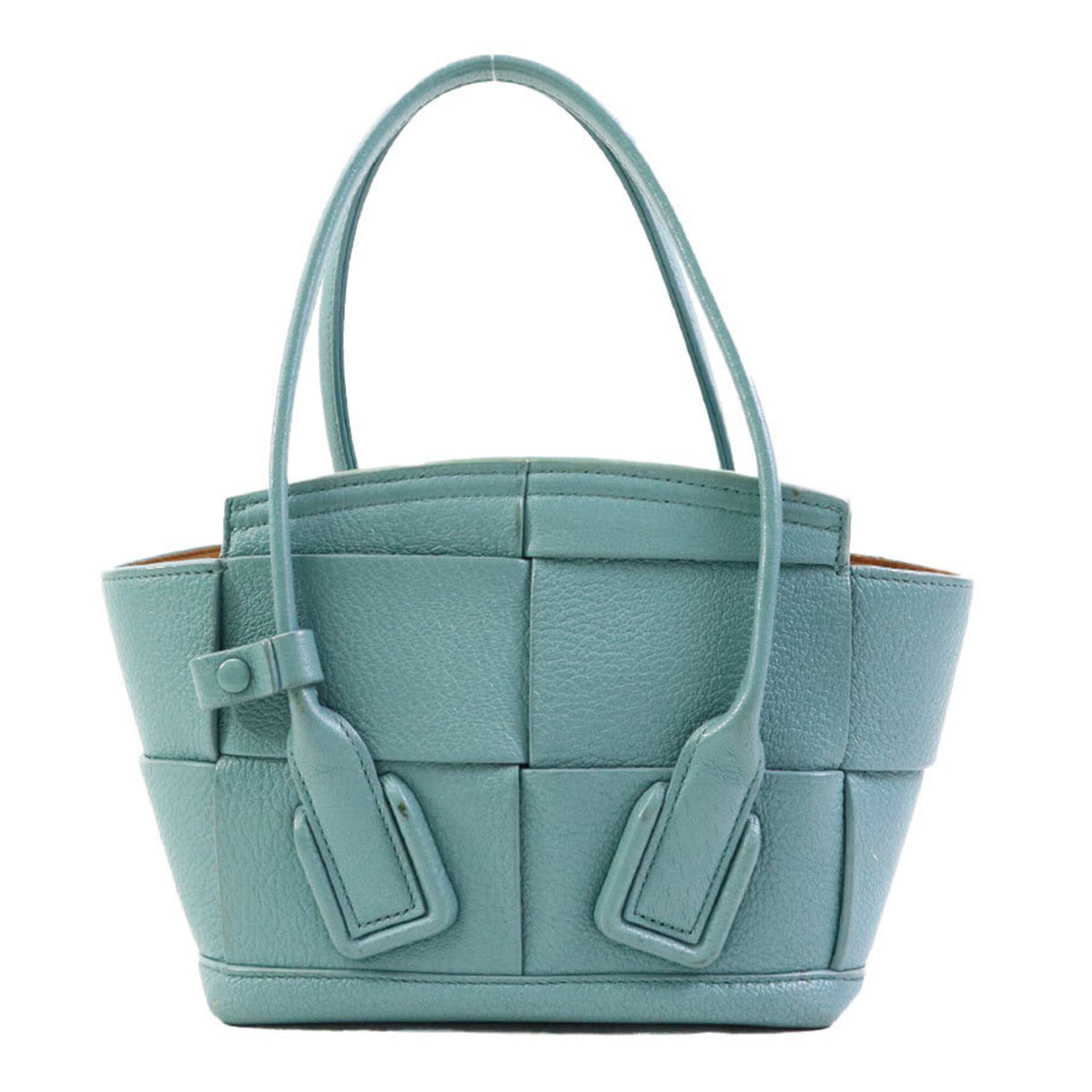 Bottega Veneta Green Leather Handbag Shoulder Bag (Pre-Owned)