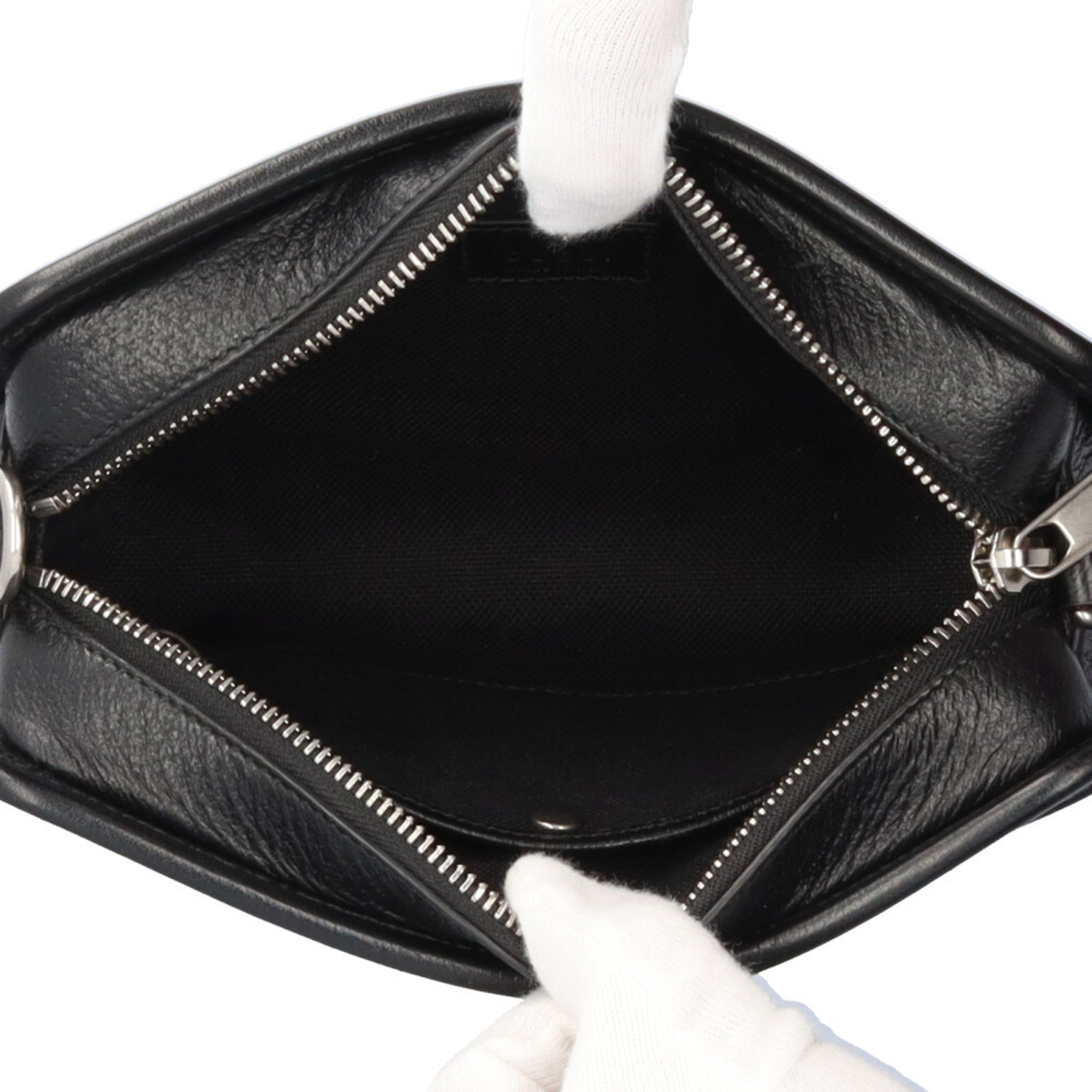 Gucci Black Gg Canvas Leather Shoulder Bag (Pre-Owned)