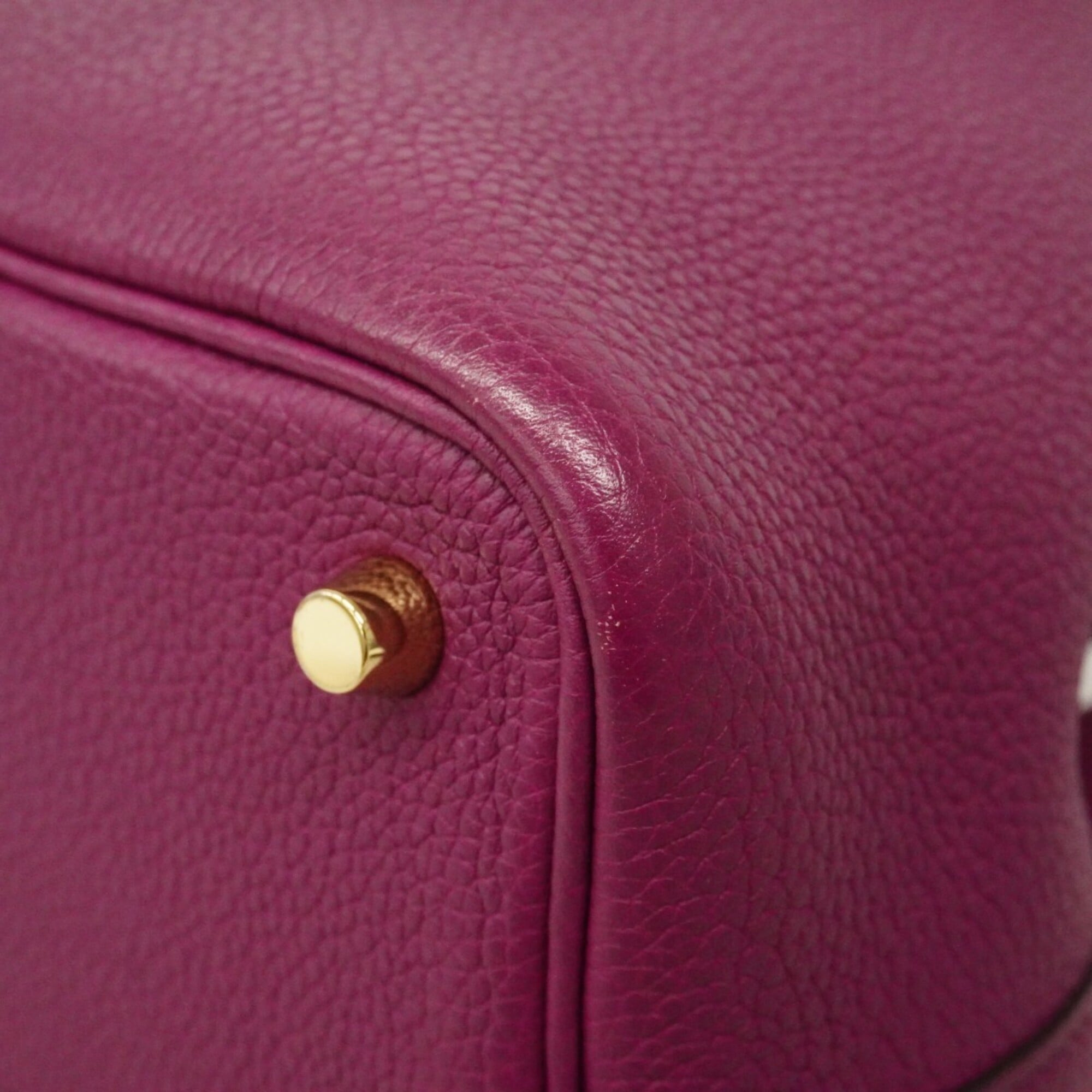 Hermes Anemone Taurillon Clemence Leather Handbag (Pre-Owned)