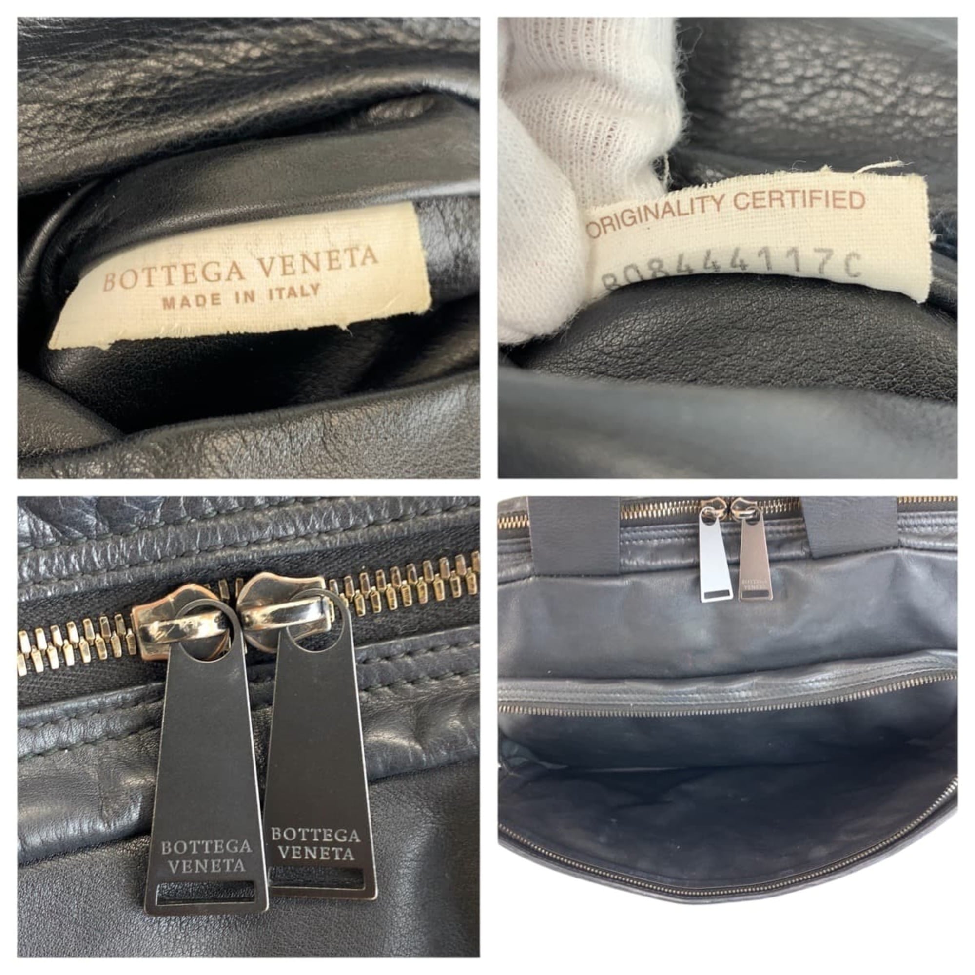 Bottega Veneta Black Leather Briefcase Shoulder Bag (Pre-Owned)