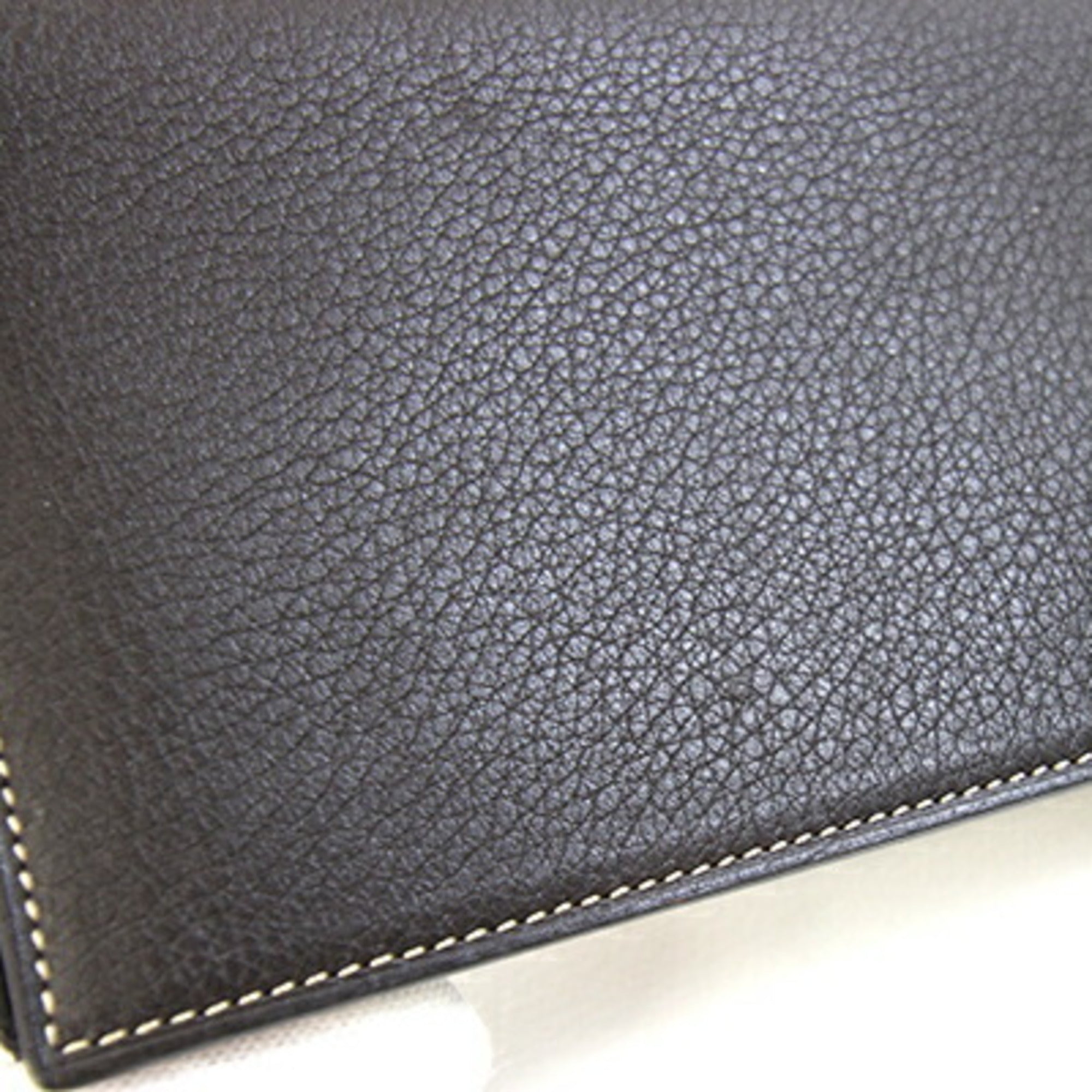 Cartier Dark Brown Leather Long Wallet (Bi-Fold) (Pre-Owned)