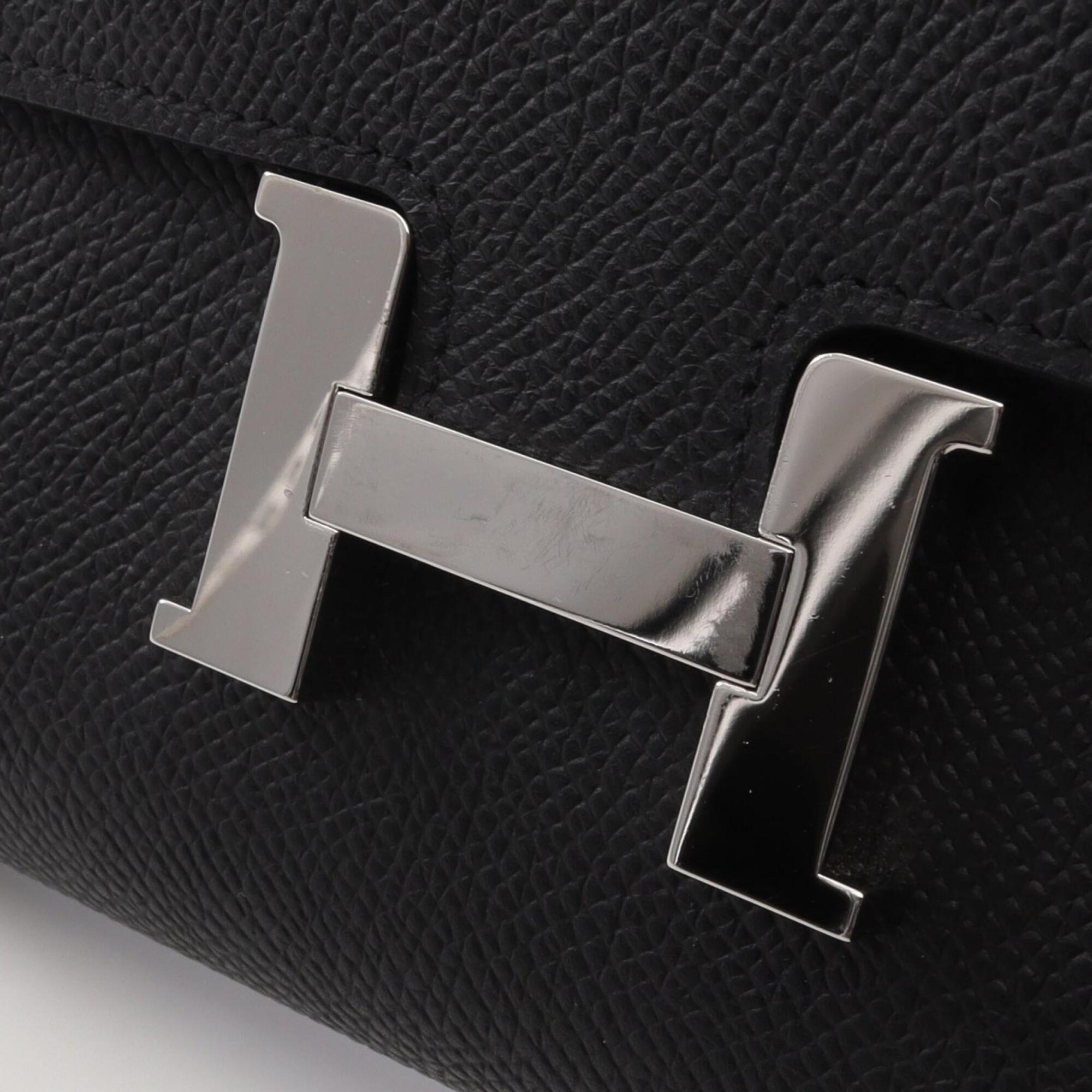 Hermes Black Epsom Leather Handbag Shoulder Bag (Pre-Owned)