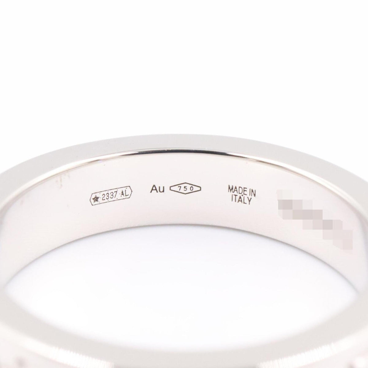 Bvlgari Silver Clear White Gold (18K) Band Ring (Pre-Owned)