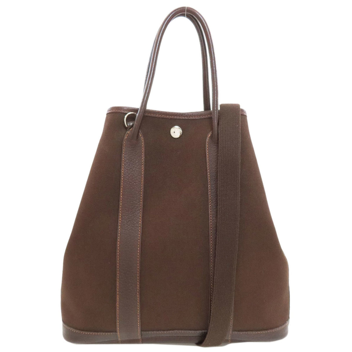 Hermes Dark Brown Leather Handbag (Pre-Owned)