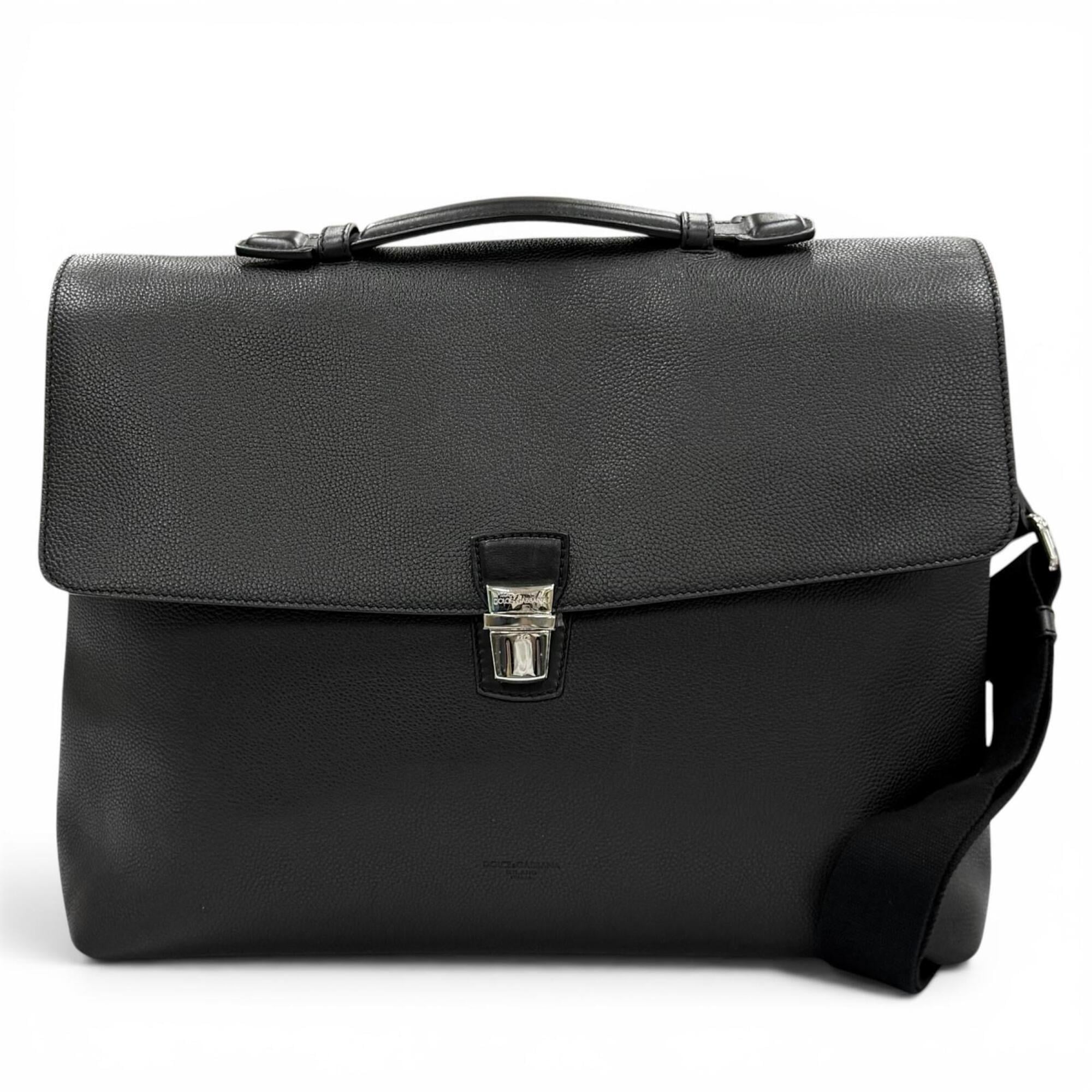Dolce & Gabbana Black Leather Briefcase (Pre-Owned)