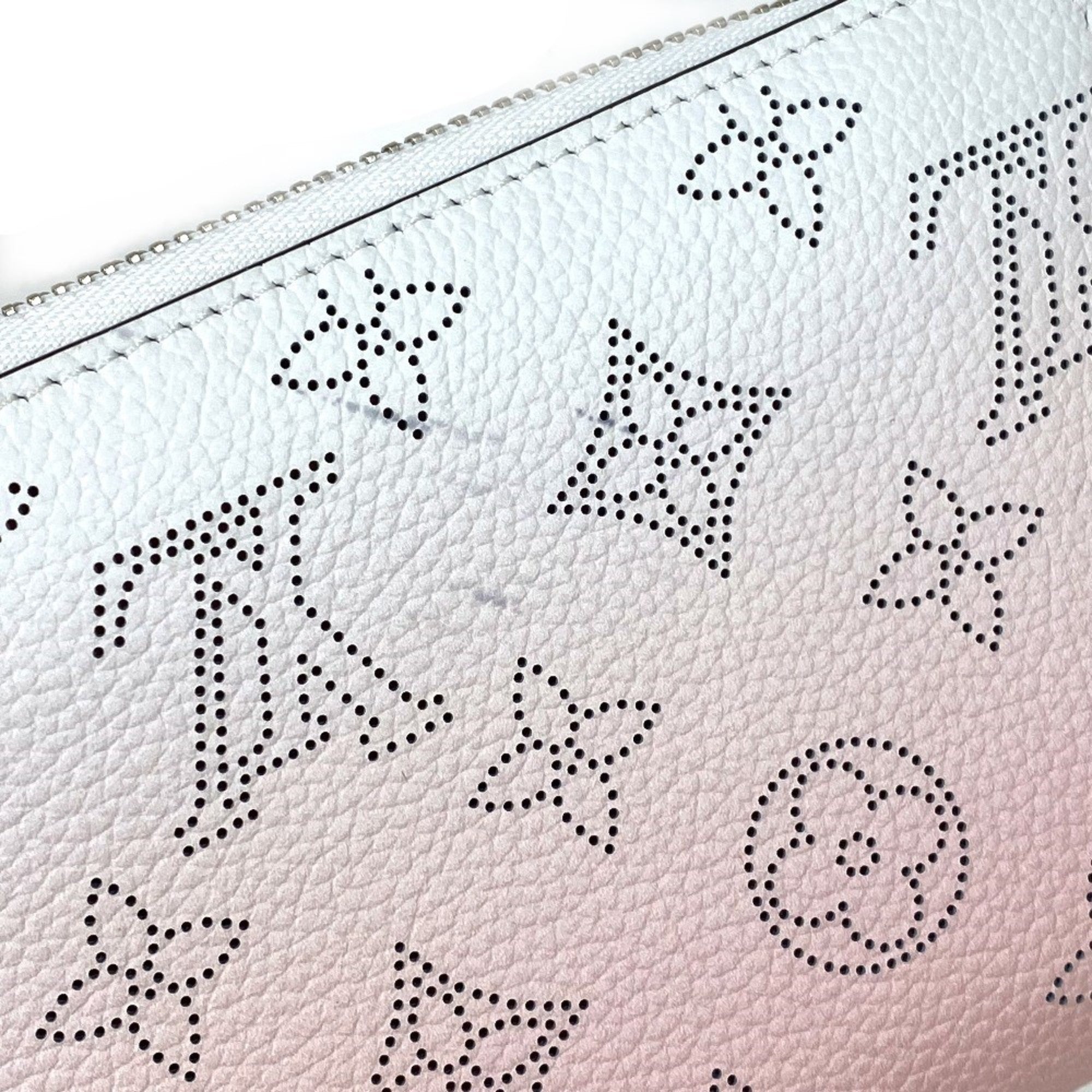 Louis Vuitton Mahina Pink White Mahina Leather Long Wallet (Bi-Fold) (Pre-Owned)