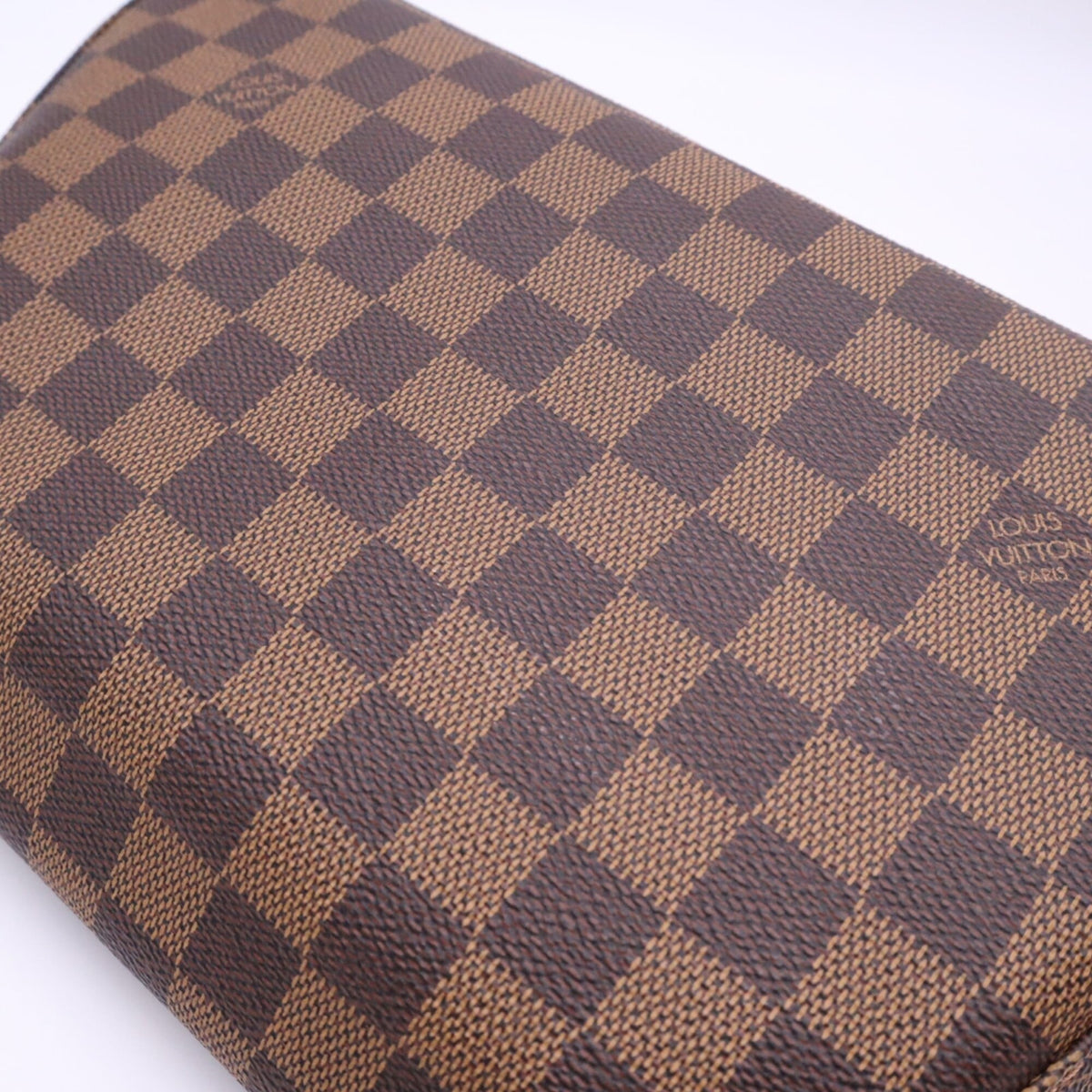 Louis Vuitton Beige Brown Red Color Coated Canvas Leather Handbag (Pre-Owned)