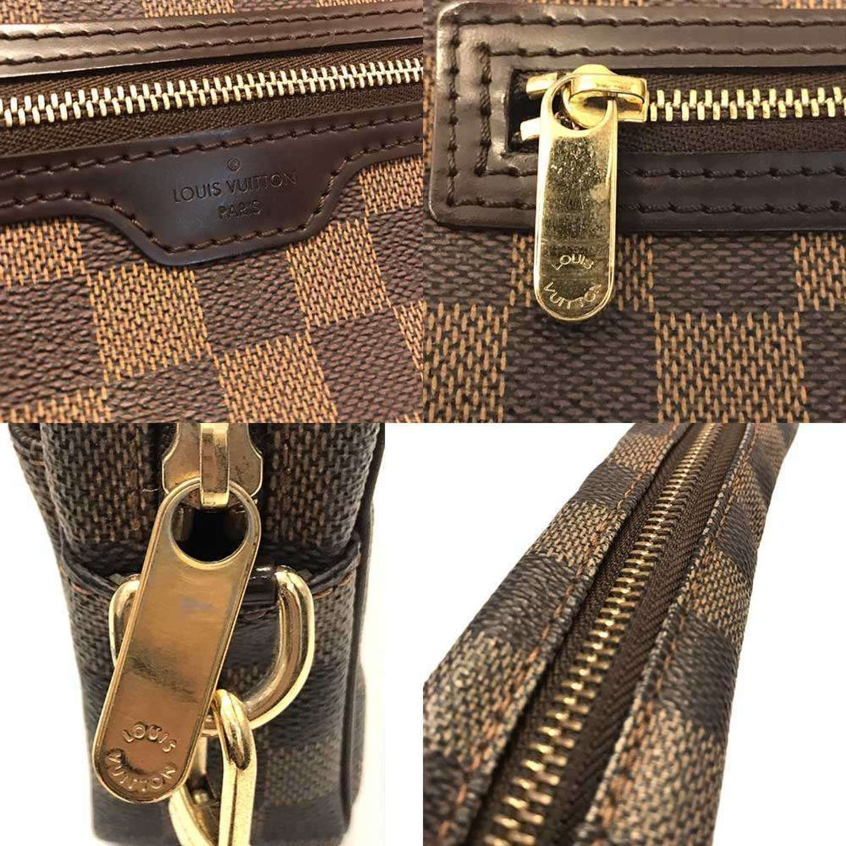 Louis Vuitton Damier Damier Canvas Ebene Damier Canvas Clutch Bag Pochette (Pre-Owned)