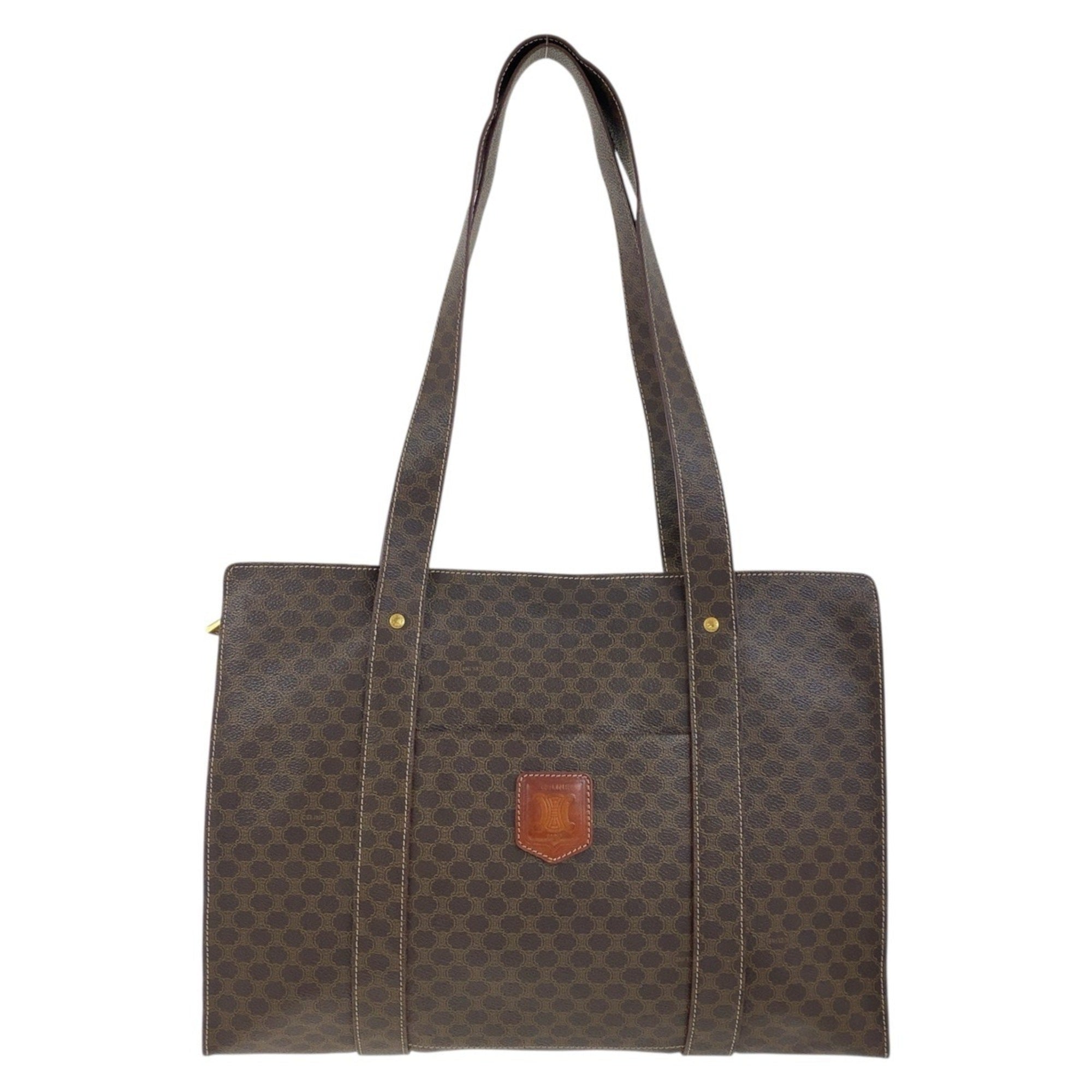 Celine Brown Pvc Shoulder Bag Tote Bag (Pre-Owned)