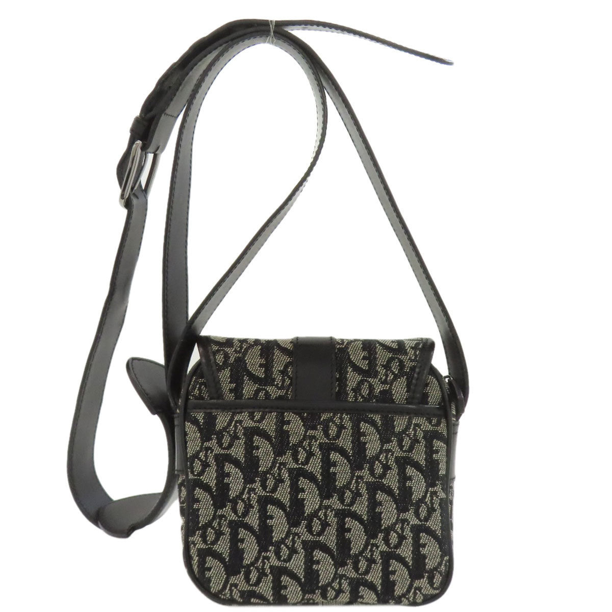 Christian Dior Trotter Black Canvas Shoulder Bag (Pre-Owned)