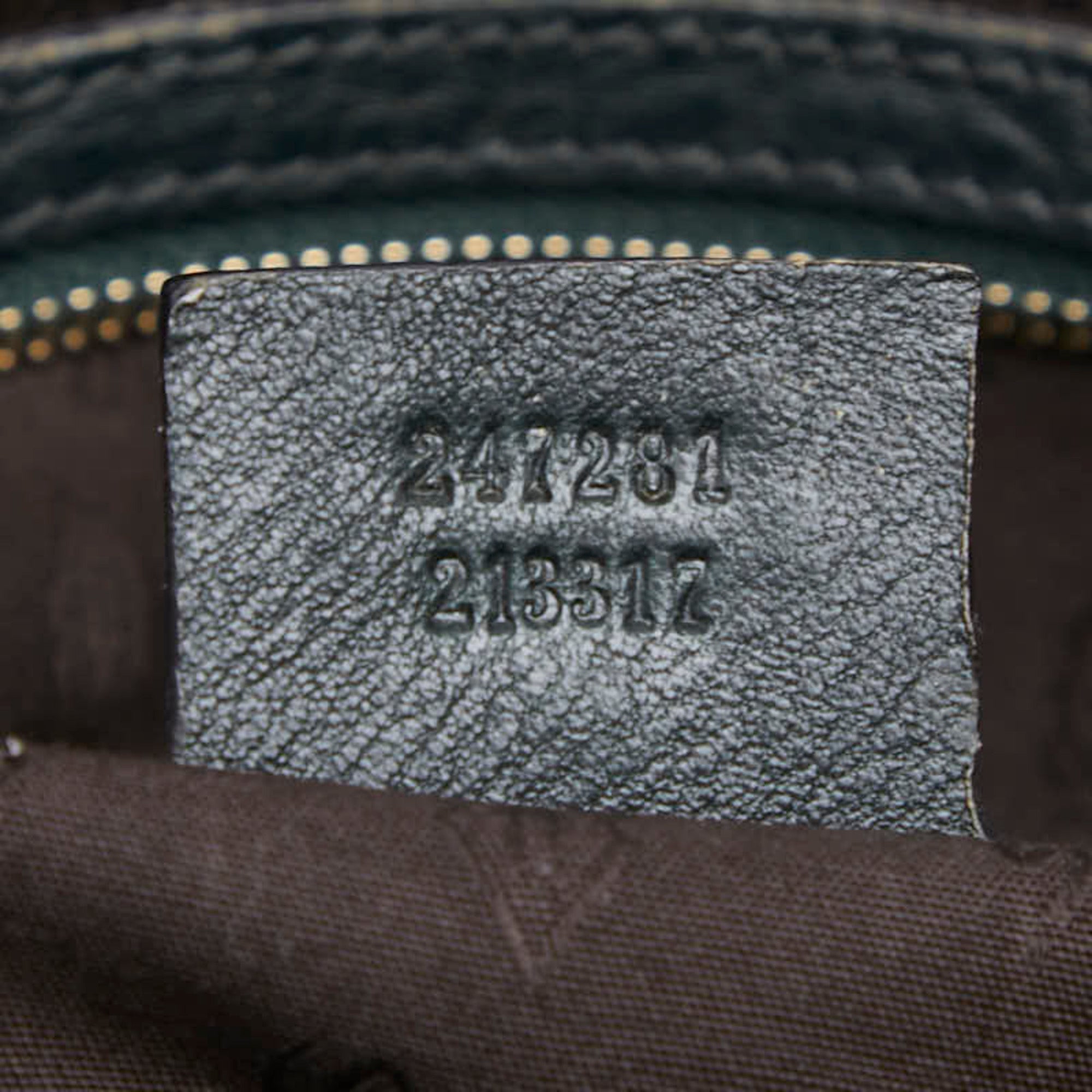 Gucci Beige Black Green Canvas Leather Shoulder Bag Tote Bag (Pre-Owned)
