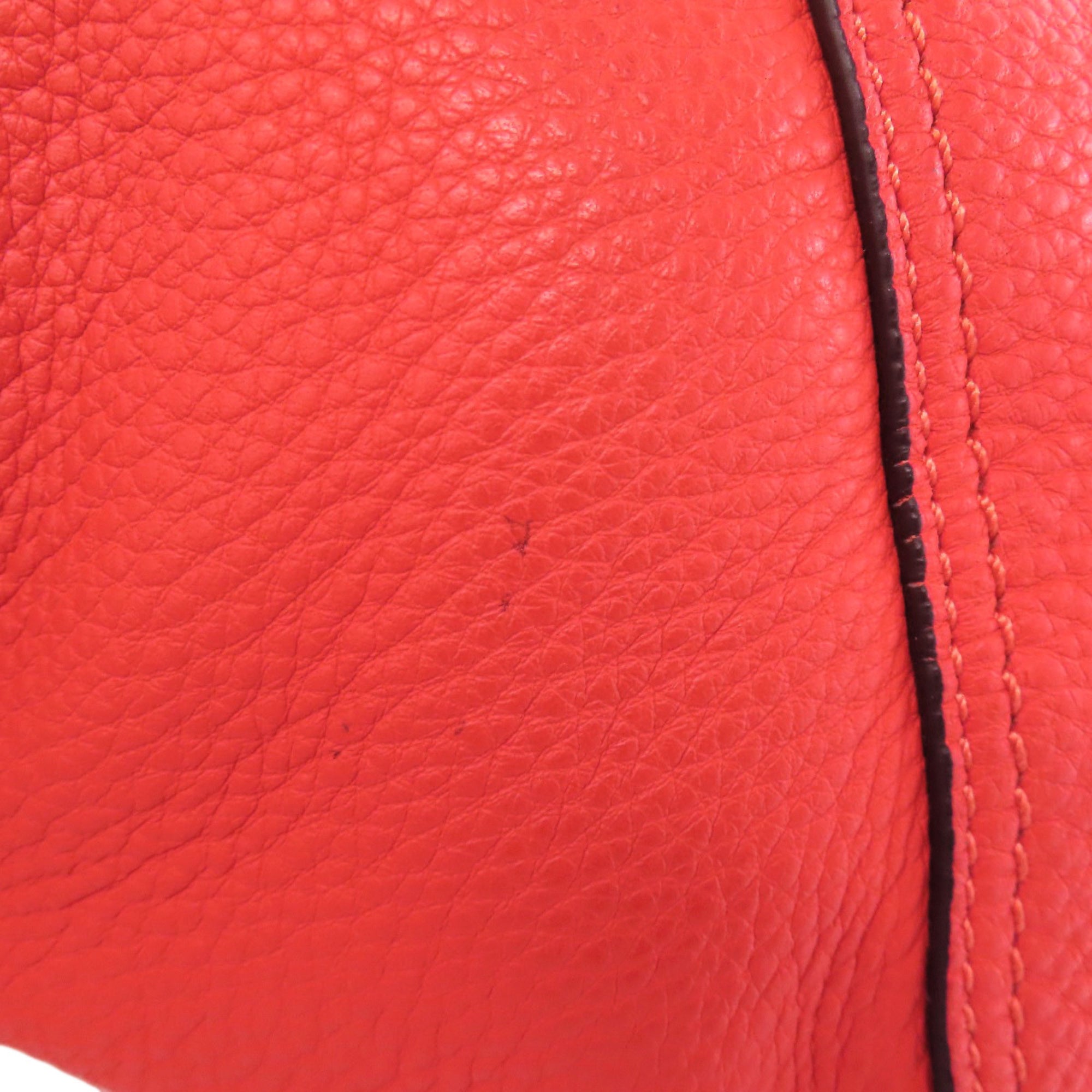 Tory Burch Red Color Leather Handbag (Pre-Owned)