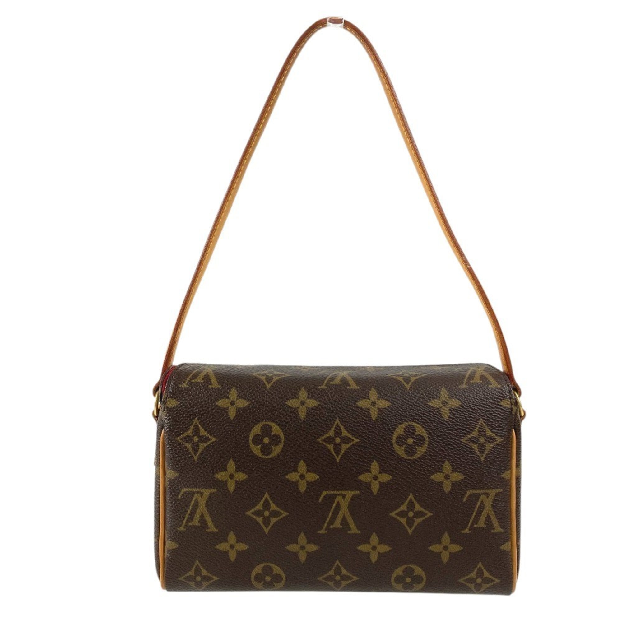 Louis Vuitton Brown Monogram Canvas Handbag Pouch Shoulder Bag (Pre-Owned)