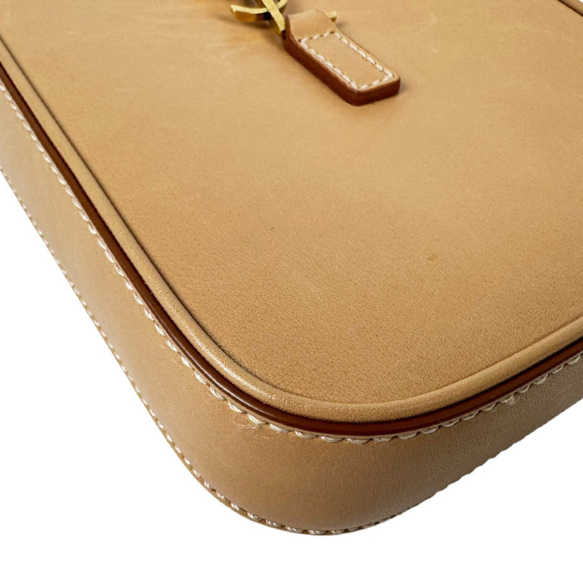 Saint Laurent Beige Leather Shoulder Bag (Pre-Owned)