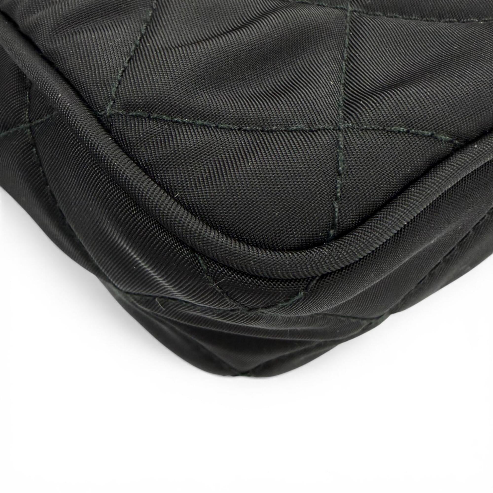 Prada Black Leather Handbag Shoulder Bag (Pre-Owned)
