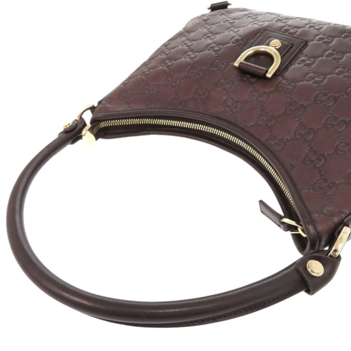 Gucci Brown Leather Shoulder Bag (Pre-Owned)