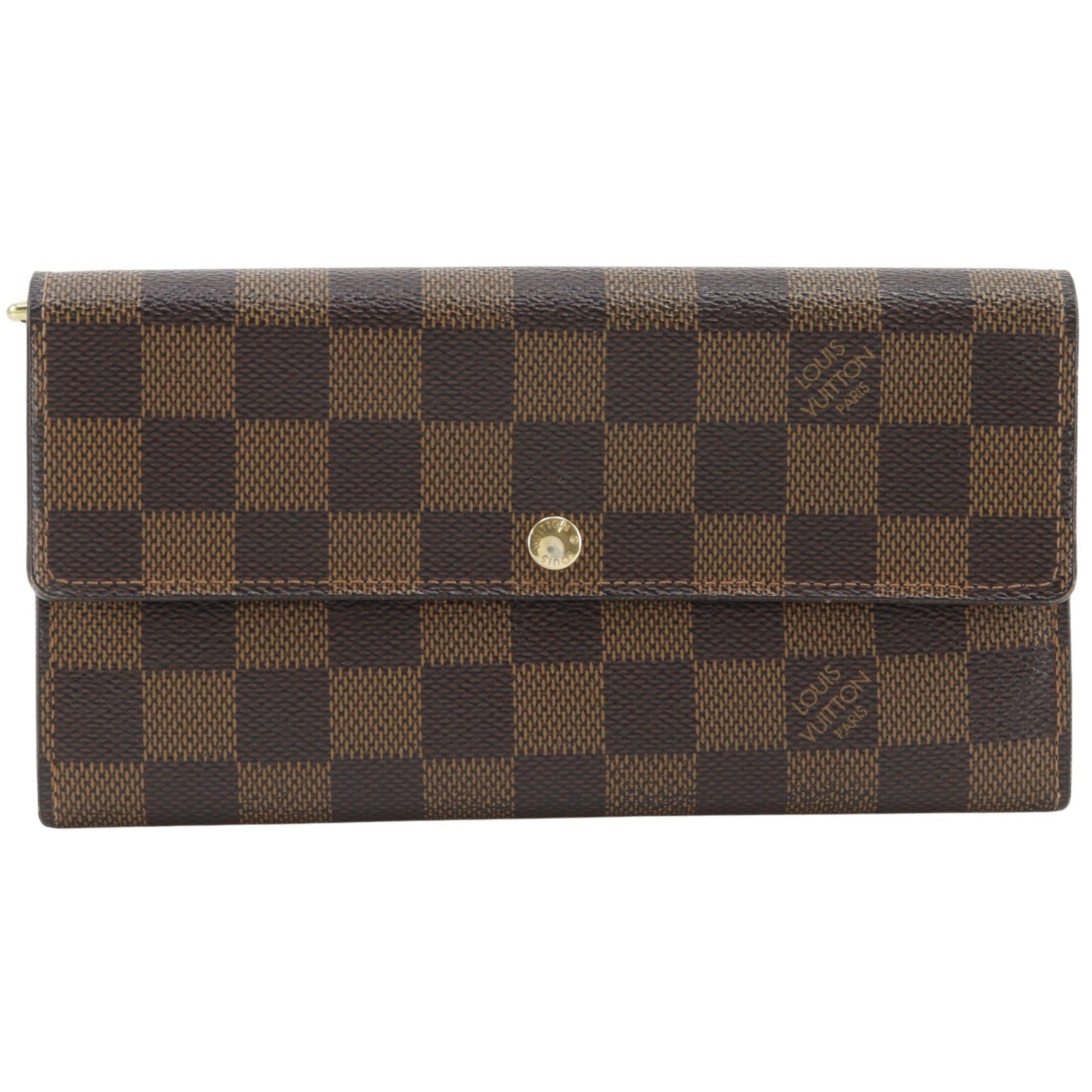 Louis Vuitton Brown Damier Canvas Long Wallet (Bi-Fold) (Pre-Owned)