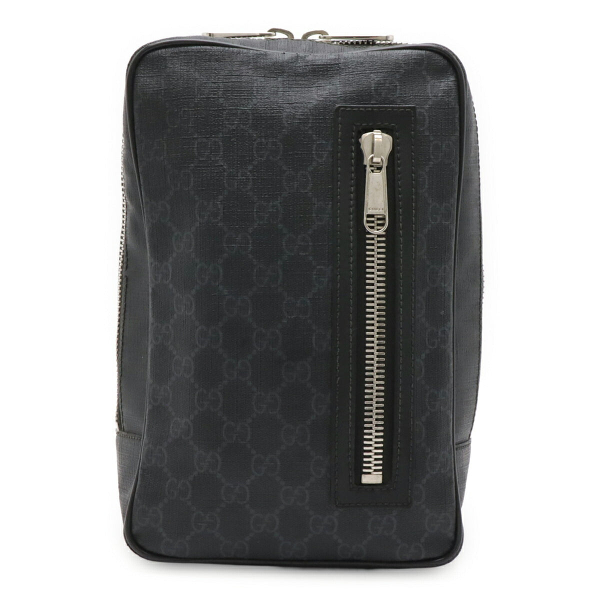 Gucci Black Gray Navy Red Color Gg Supreme Leather Shoulder Bag Sling Bag (Pre-Owned)