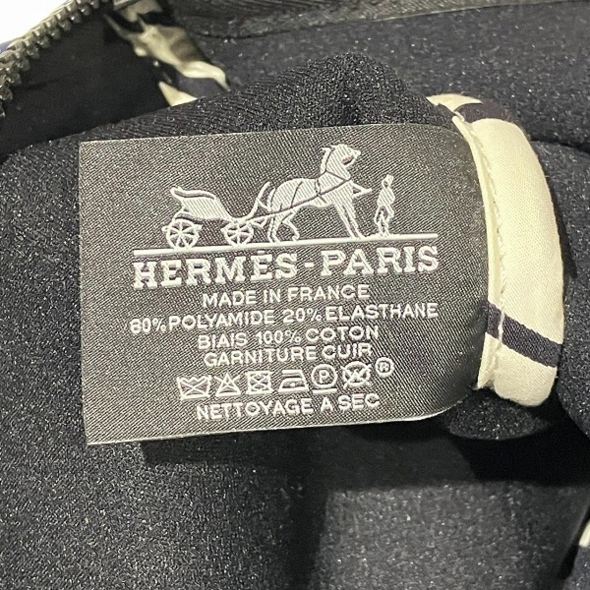 Hermes Navy Neoprene Clutch Bag Handbag (Pre-Owned)