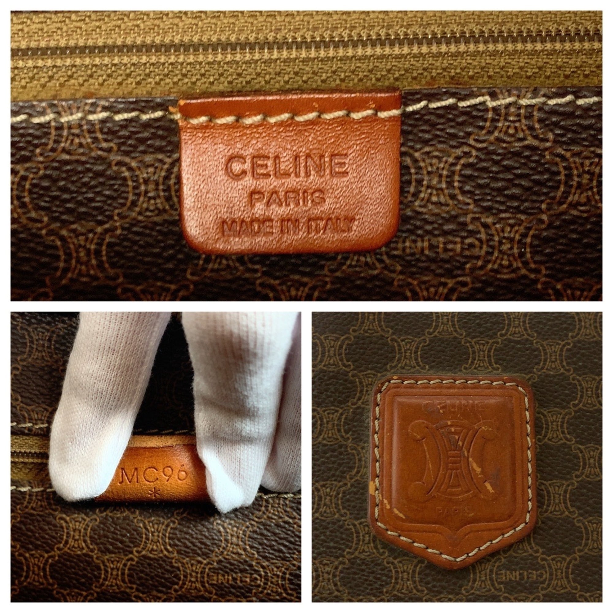Celine Brown Pvc Shoulder Bag Tote Bag (Pre-Owned)