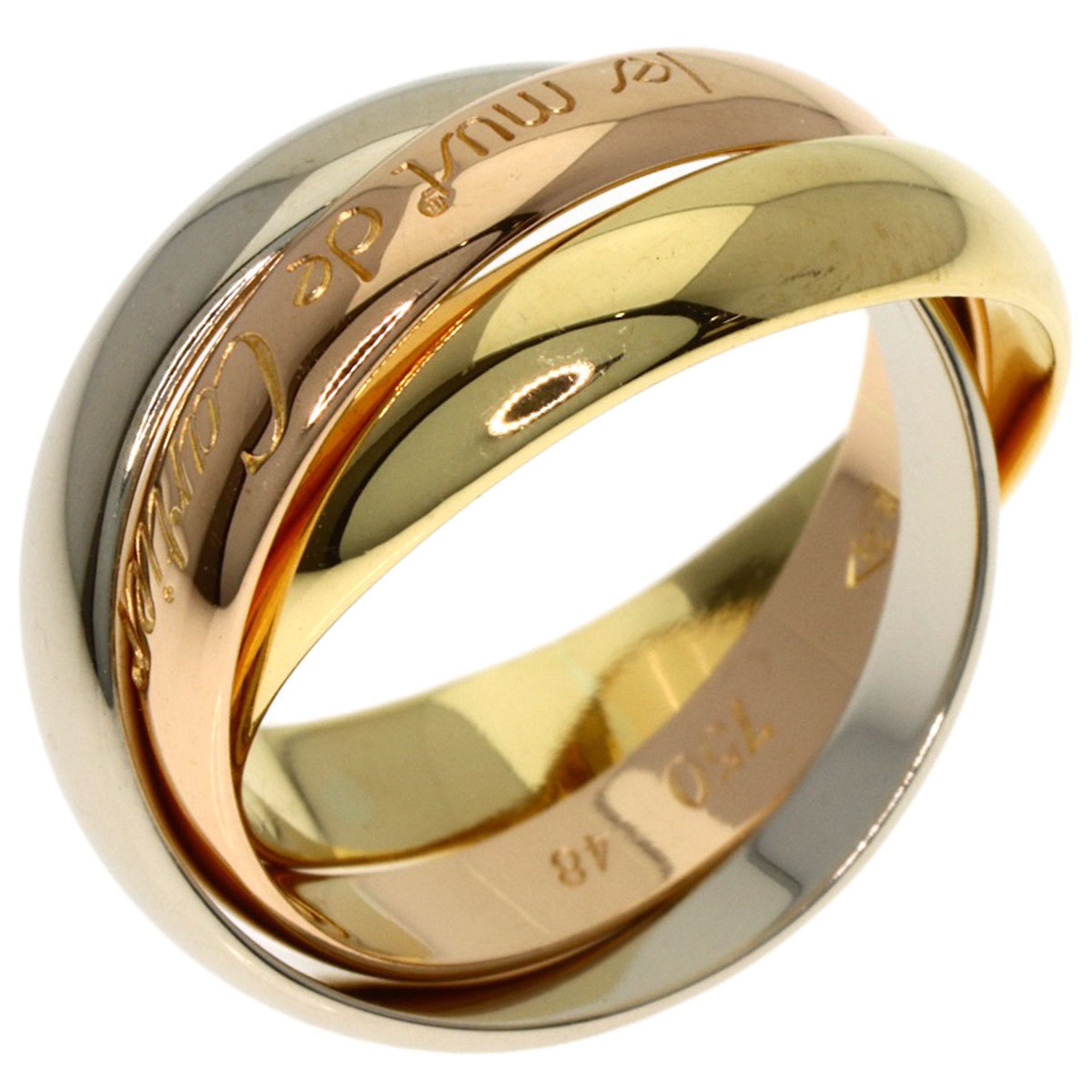 Cartier Trinity Yellow Gold (18K) Pink Gold (18K) White Gold (18K) Band Ring (Pre-Owned)