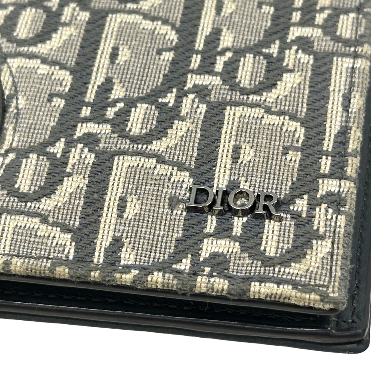 Christian Dior Gray Leather Wallet (Bi-Fold) (Pre-Owned)
