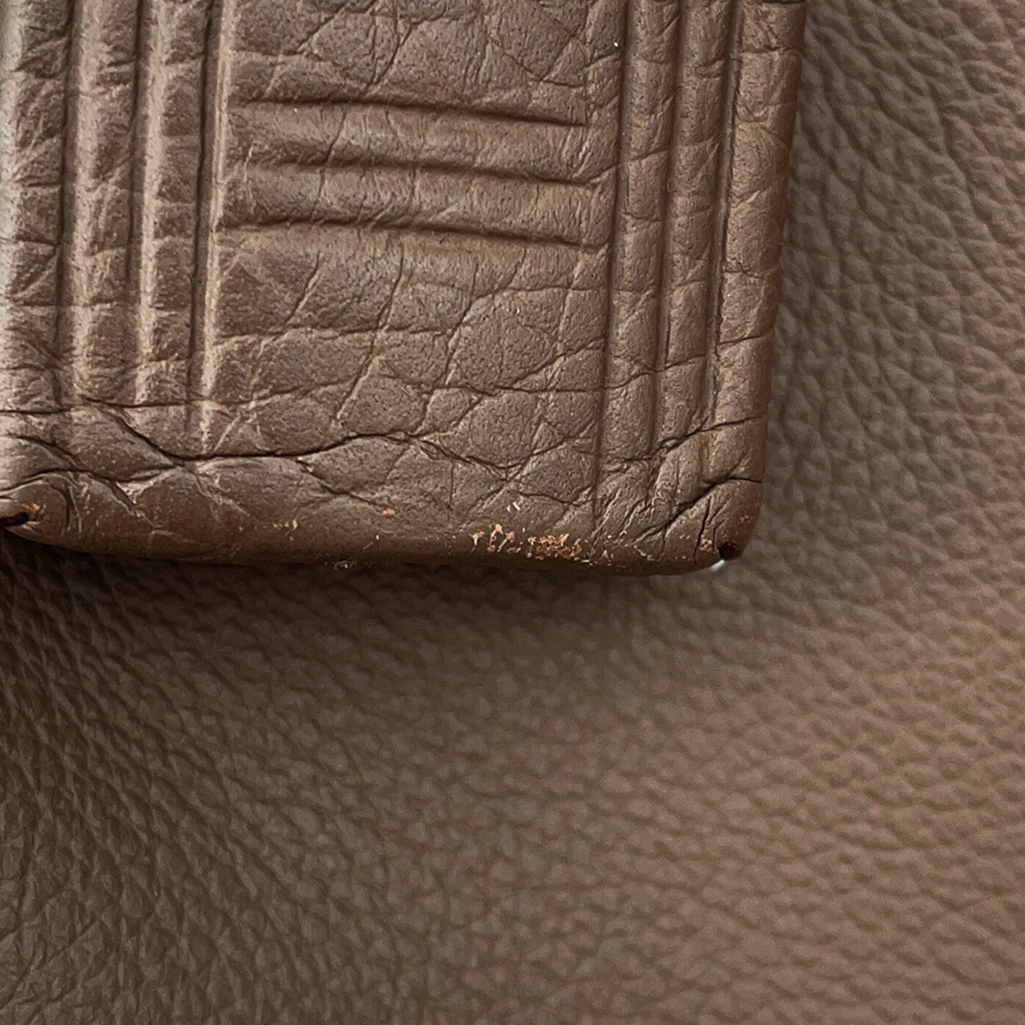 Hermes Etoupe Gray Taurillon Clemence Leather Handbag Shoulder Bag (Pre-Owned)