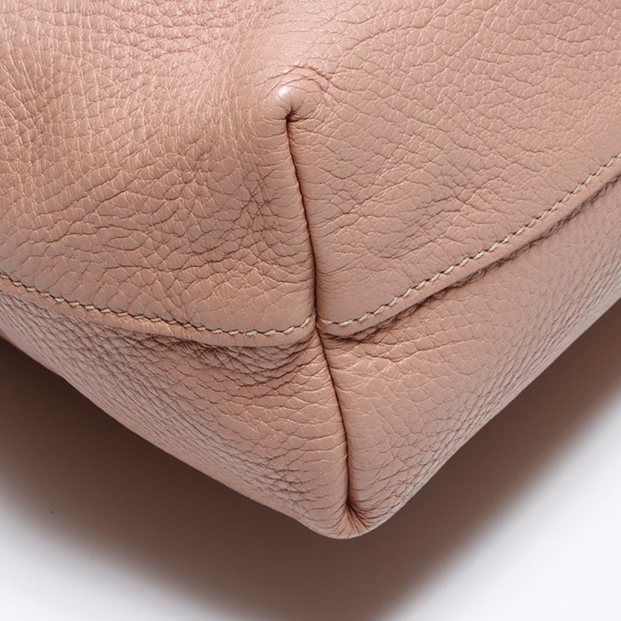 Prada Pink Leather Shoulder Bag (Pre-Owned)