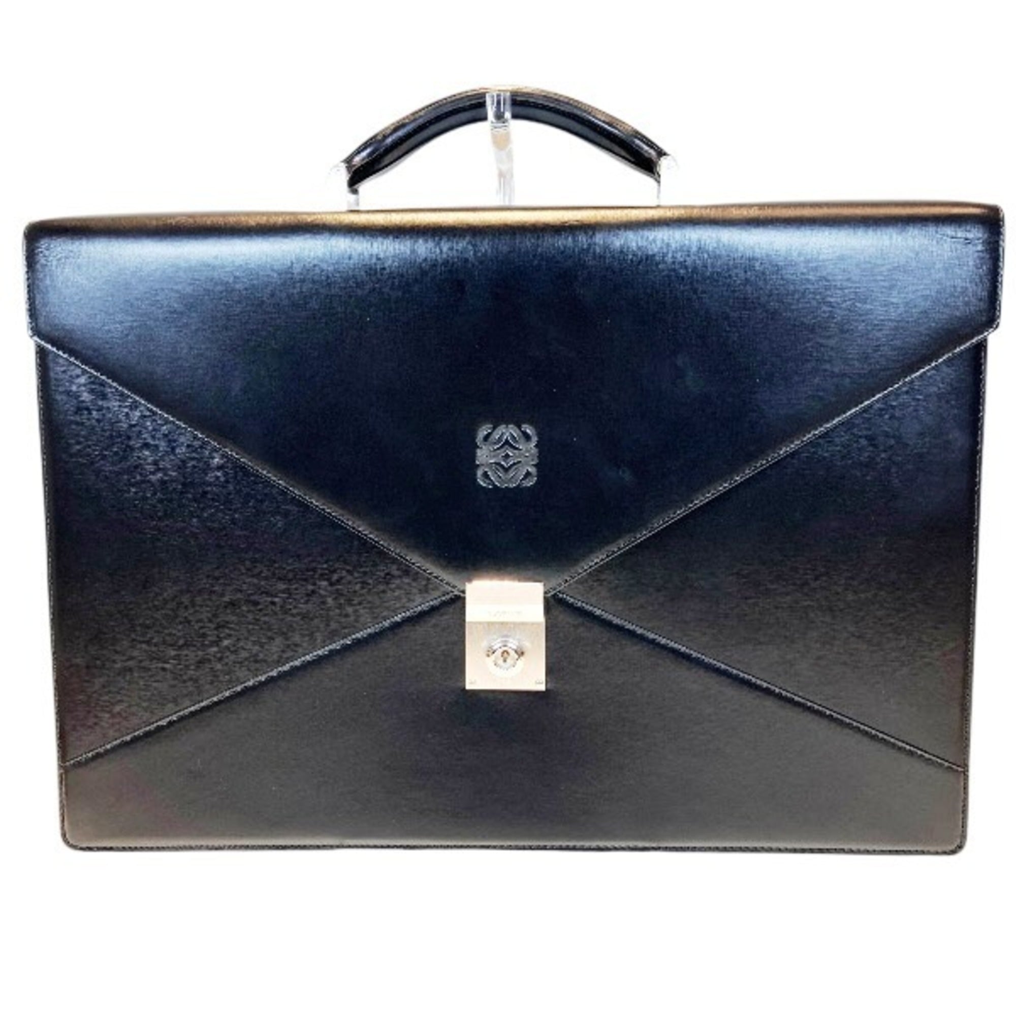 Loewe Black Leather Briefcase Handbag (Pre-Owned)