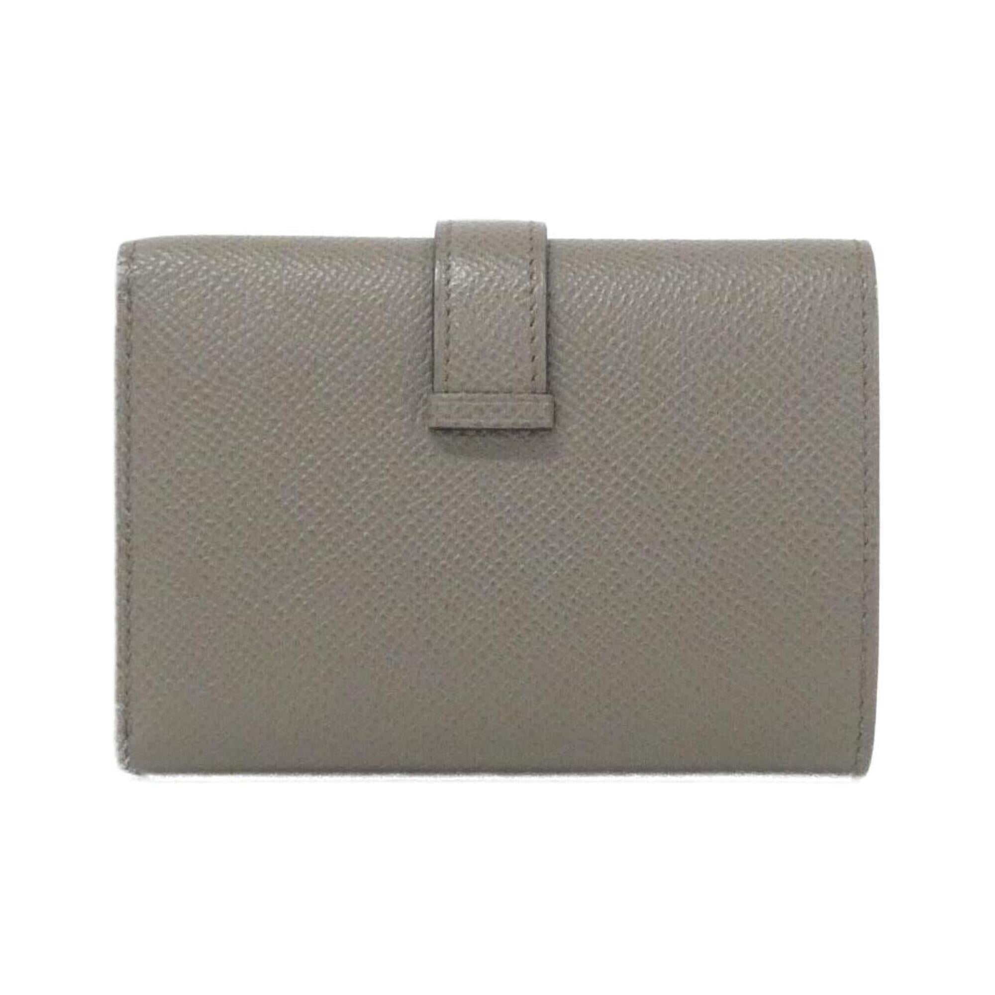 Hermes Etain Etoupe Gray Epsom Leather Wallet (Tri-Fold) (Pre-Owned)