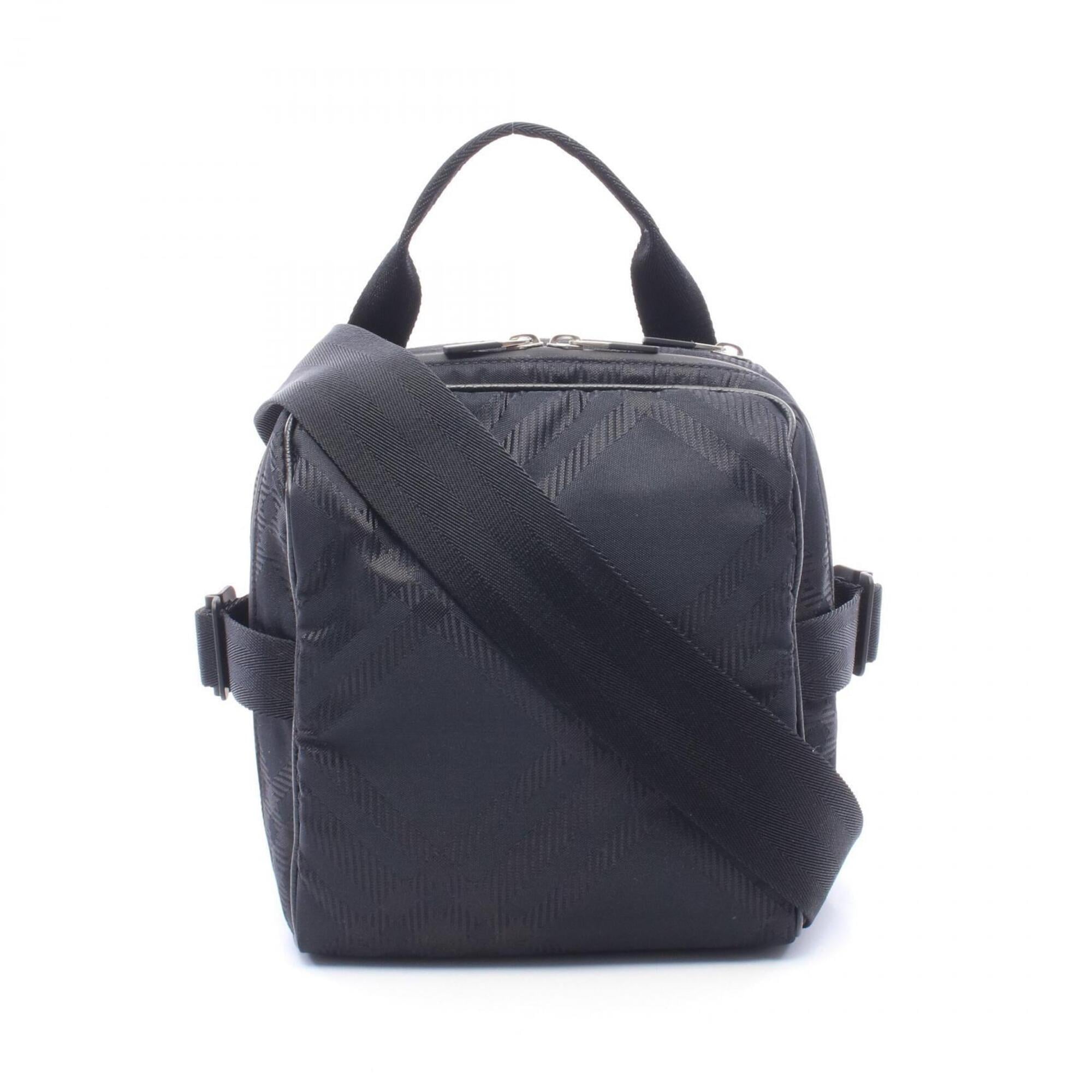 Burberry Black Nylon Leather Crossbody Bag Handbag Shoulder Bag (Pre-Owned)