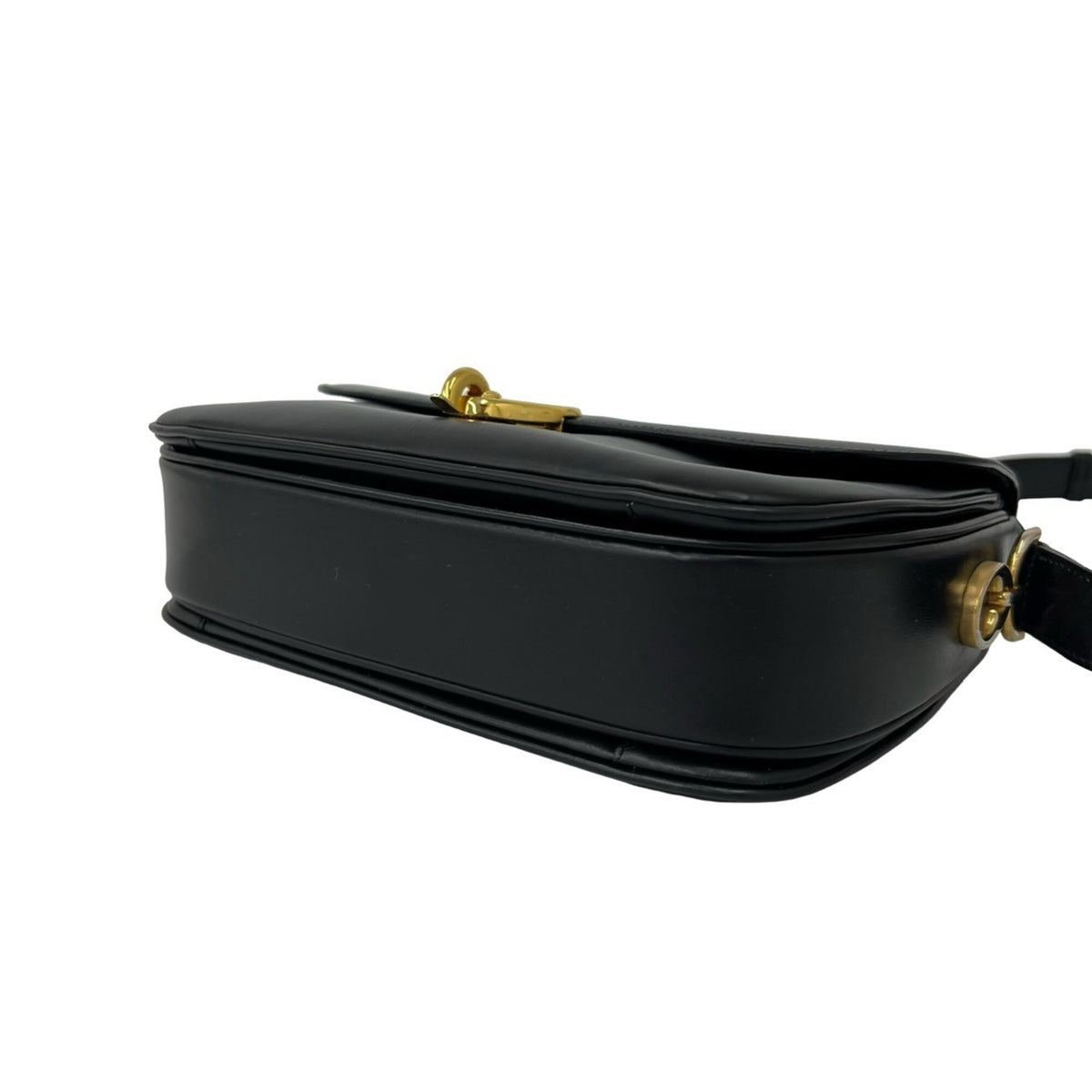 Celine Black Leather Crossbody Bag Pochette Shoulder Bag (Pre-Owned)