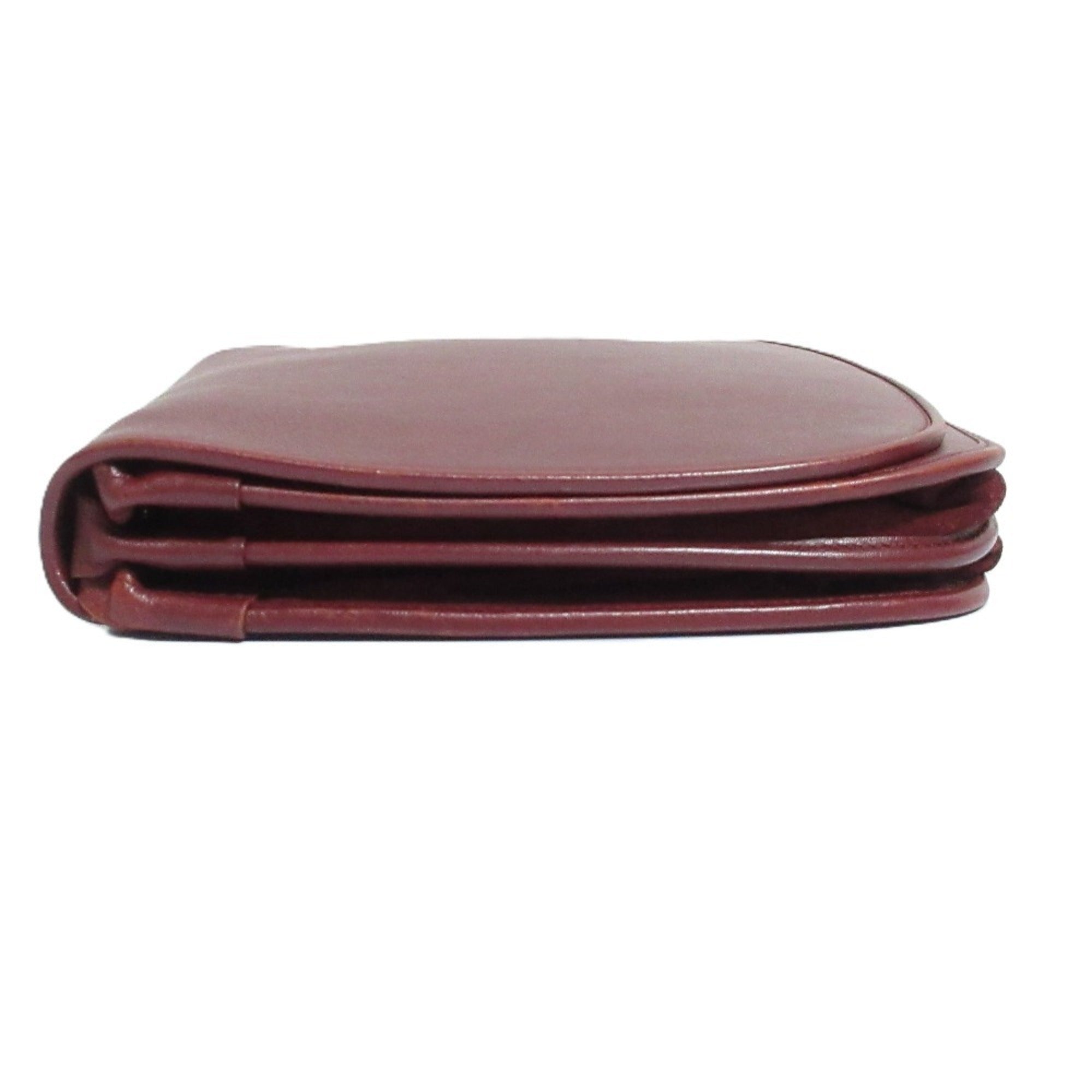 Cartier Bordeaux Leather Shoulder Bag (Pre-Owned)