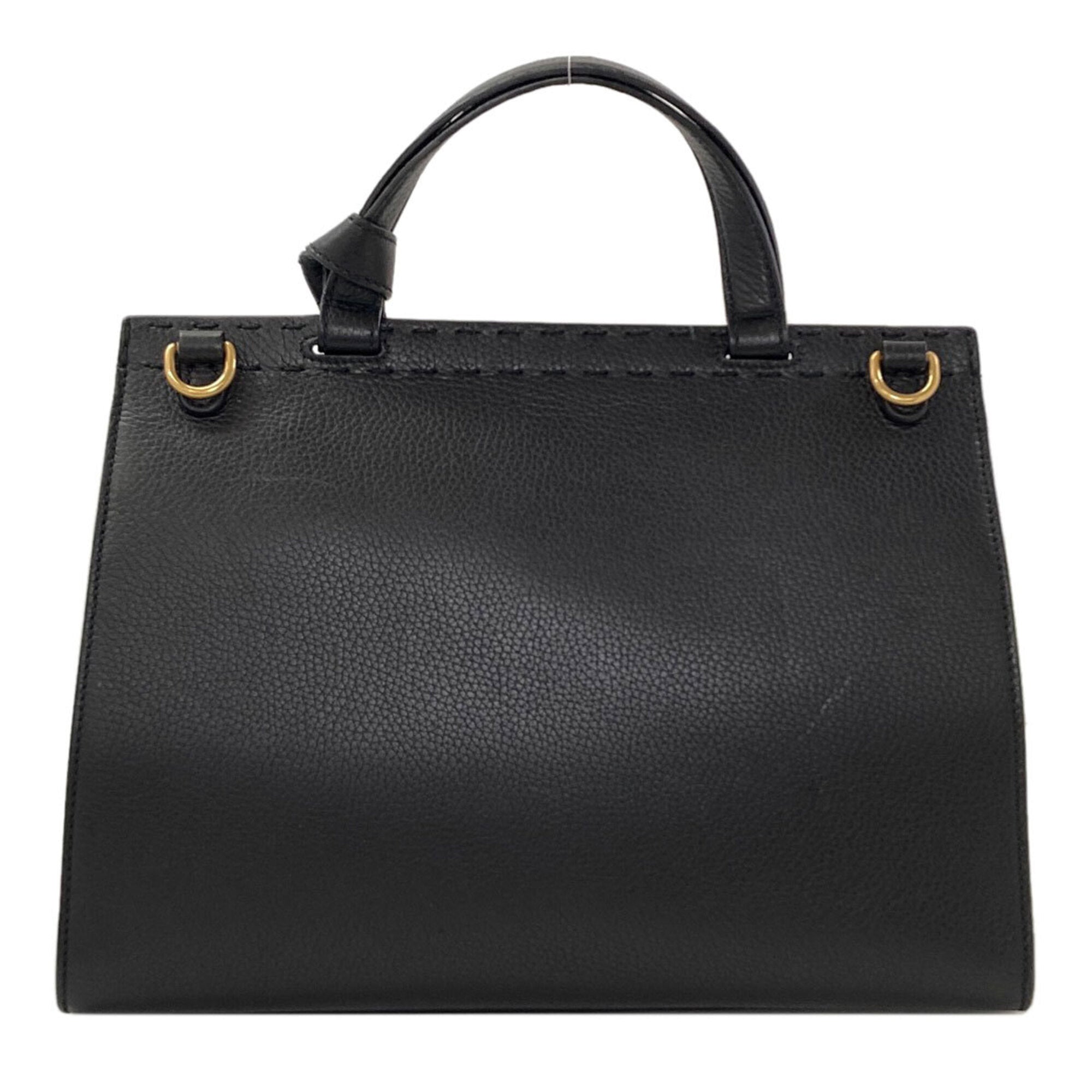 Gucci Gg Marmont Black Leather Handbag (Pre-Owned)