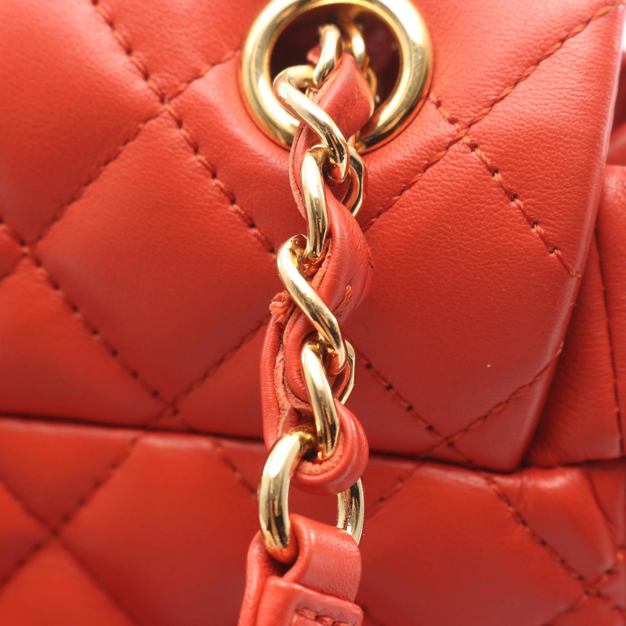 Chanel Orange Leather Backpack (Pre-Owned)