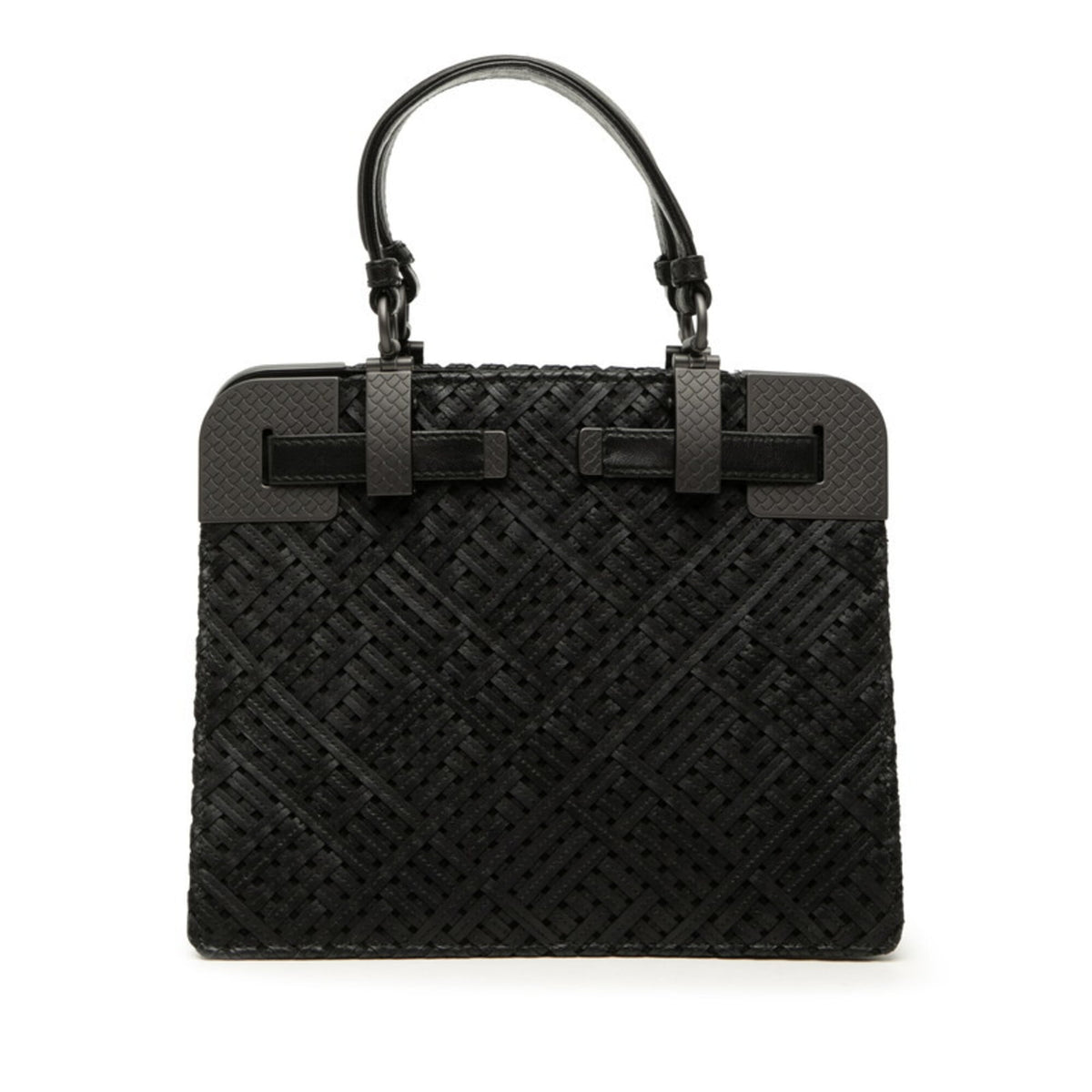 Bottega Veneta Black Leather Handbag (Pre-Owned)