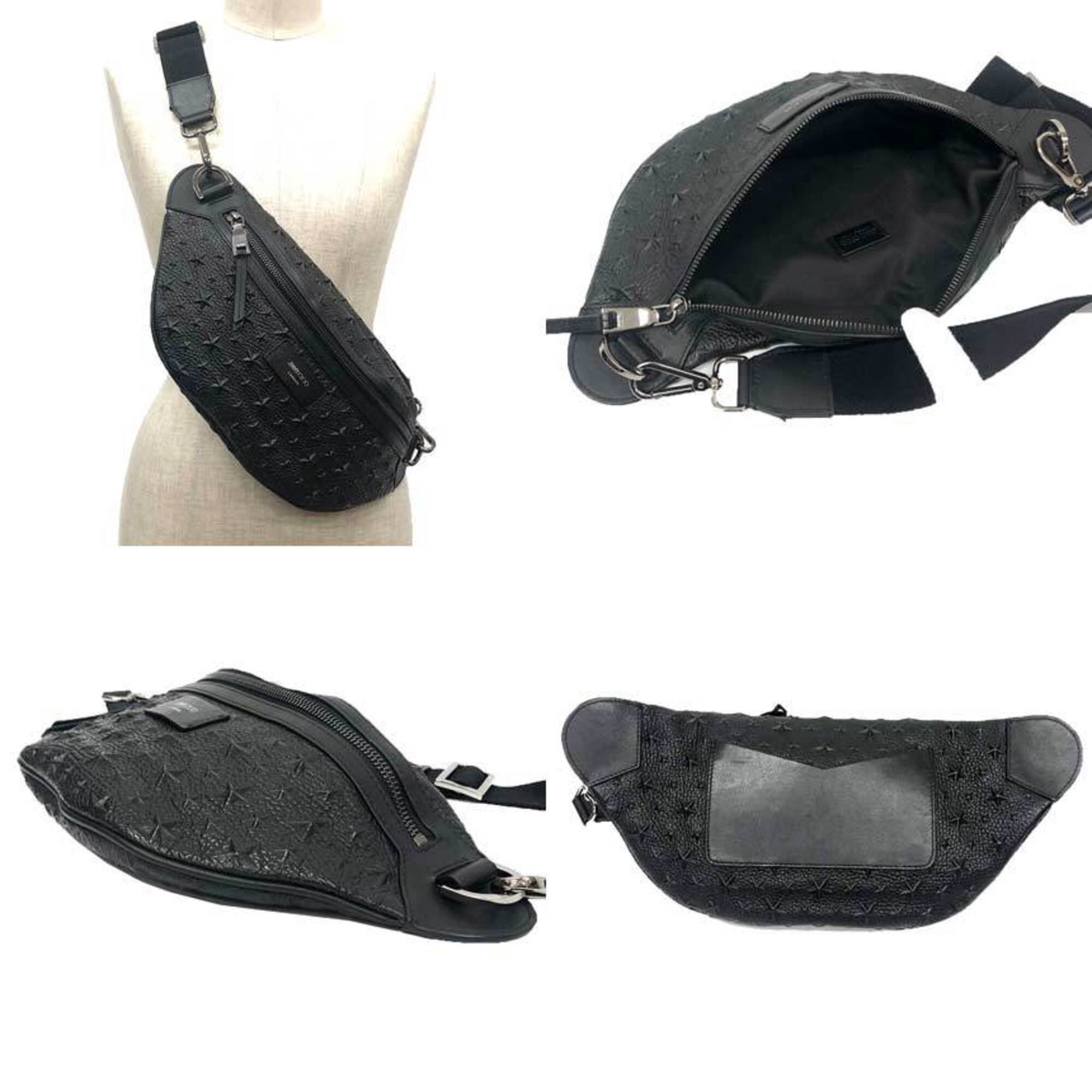 Jimmy Choo Black Leather Fanny Pack (Pre-Owned)