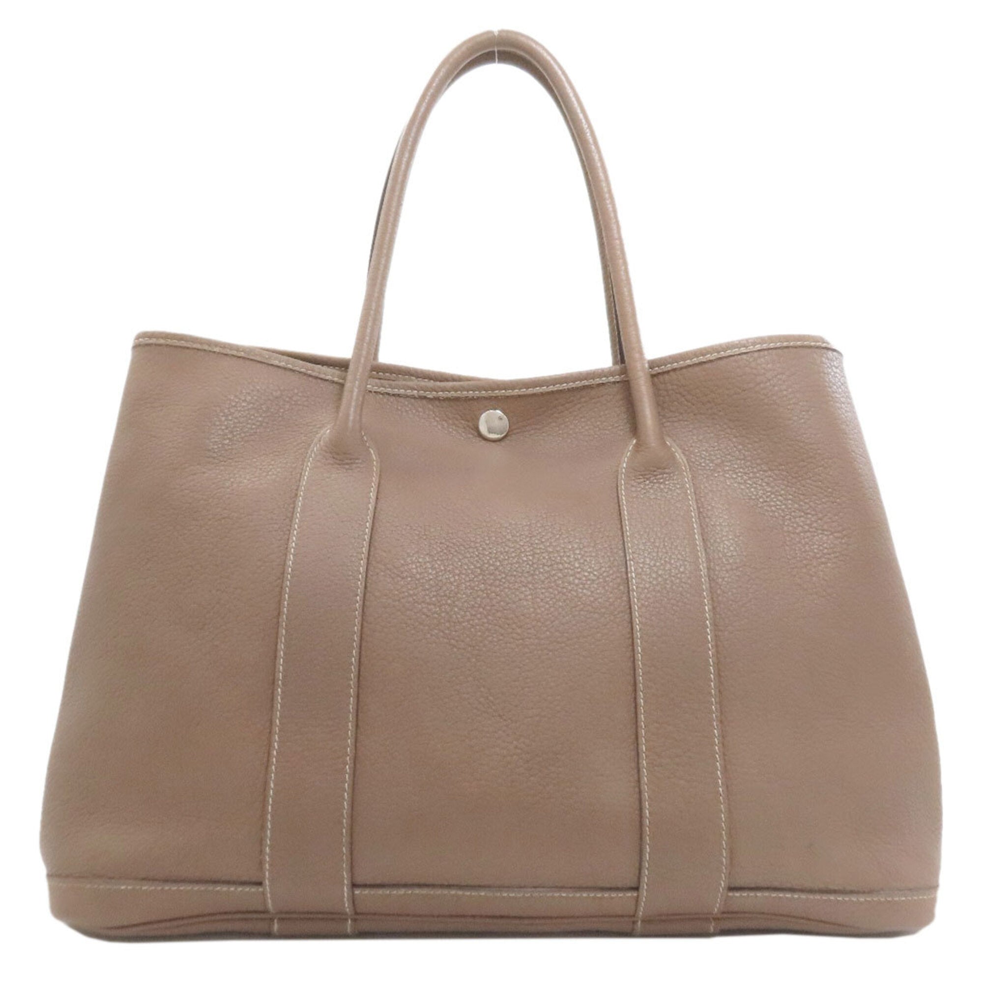 Hermes Garden Etoupe Gray Negonda Leather Tote Bag (Pre-Owned)