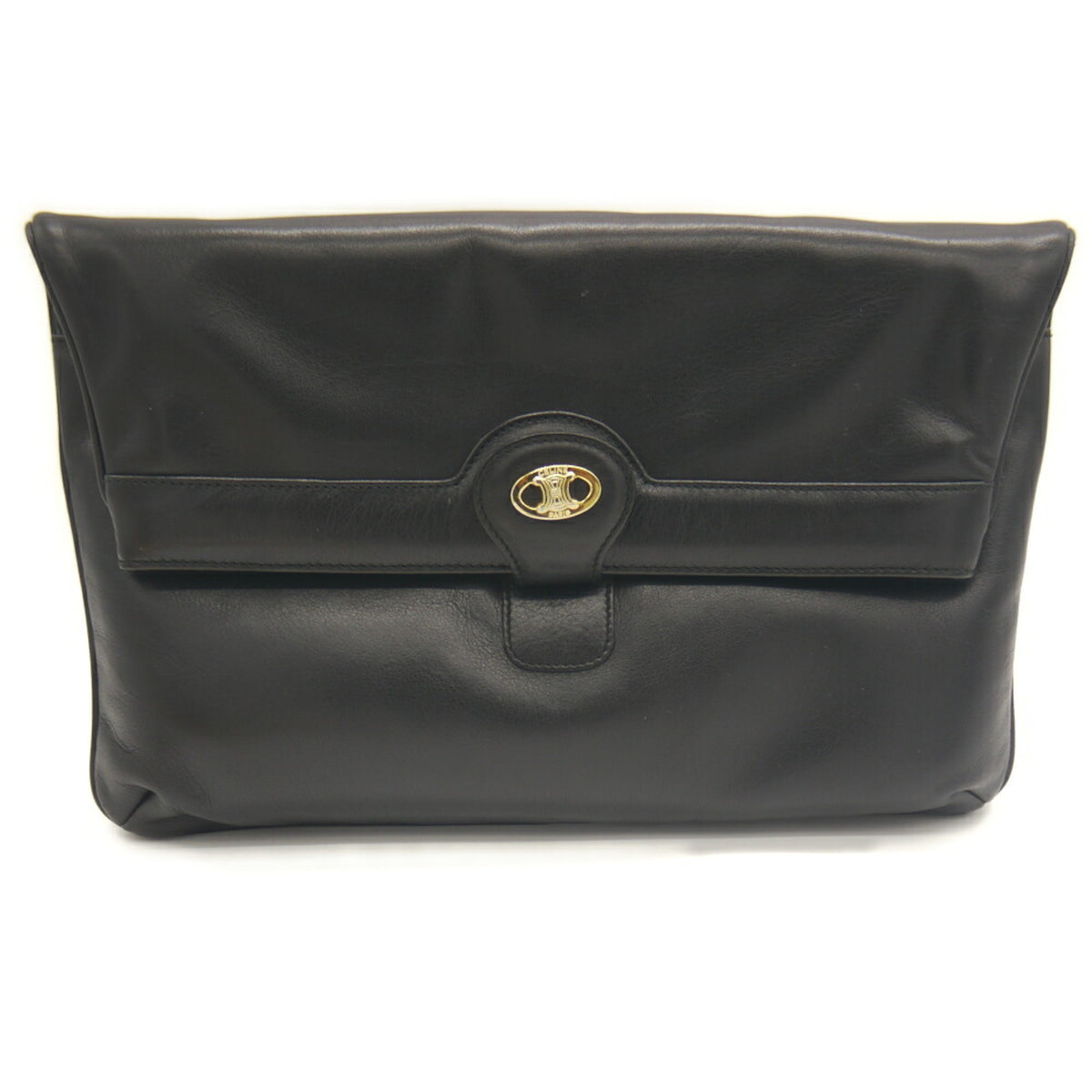 Celine Black Leather Clutch Bag (Pre-Owned)
