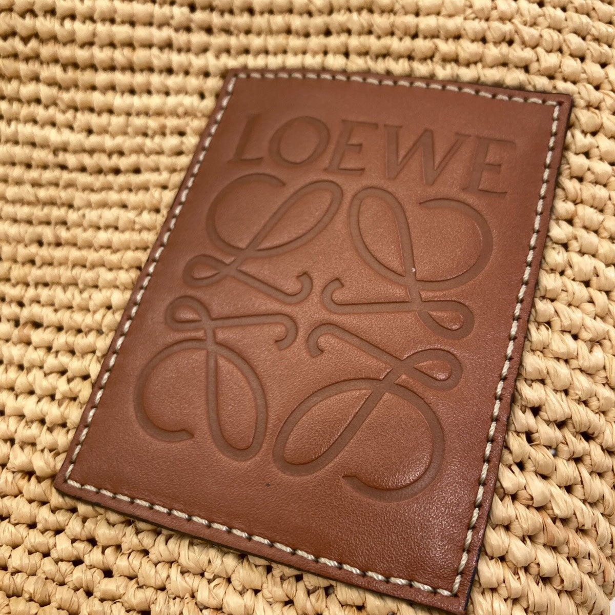 Loewe Brown Raffia Pochette Shoulder Bag (Pre-Owned)