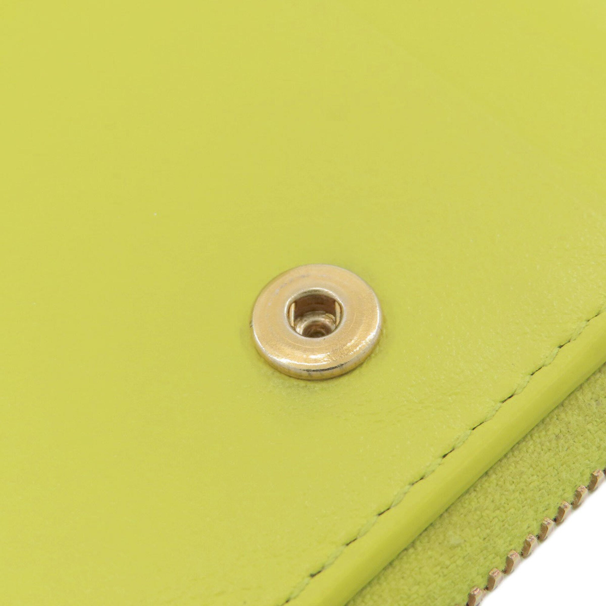 Bottega Veneta Light Green Leather Wallet (Bi-Fold) (Pre-Owned)