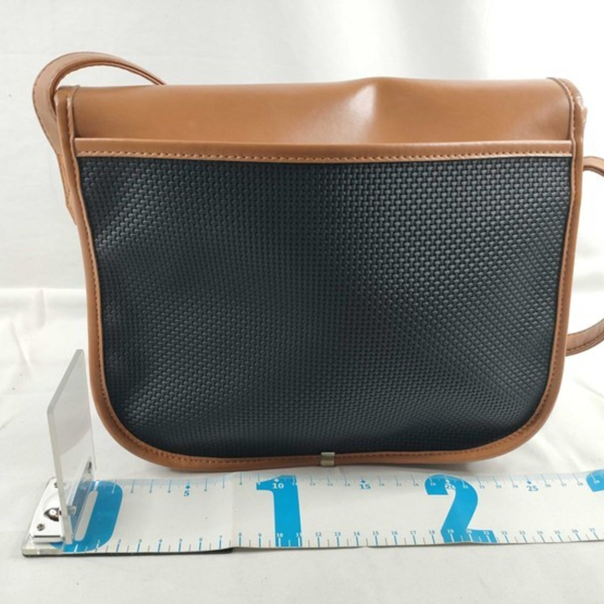 Yves Saint Laurent Black Brown Pvc Leather Shoulder Bag (Pre-Owned)